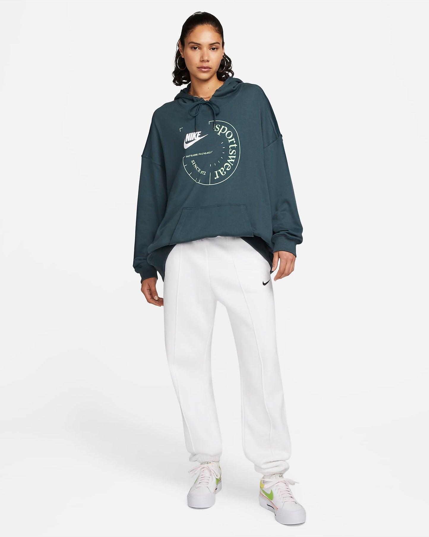 Nike Sportswear Oversized Pullover Hoodie | Deep Jungle