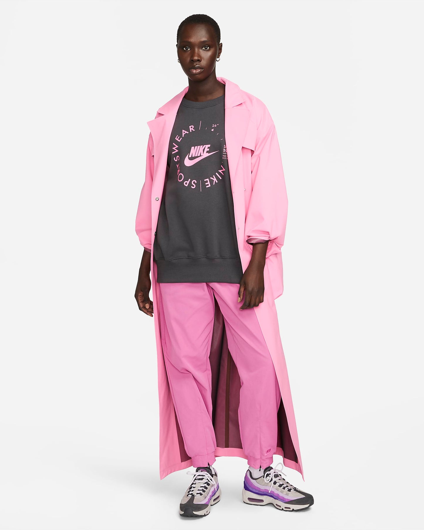 Nike Sportswear Oversized Sports Utility Crew-Neck Sweatshirt | Anthracite