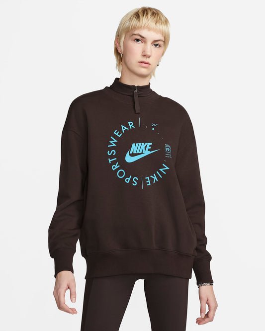 Nike Sportswear Oversized Sports Utility Crew-Neck Sweatshirt | Velvet Brown