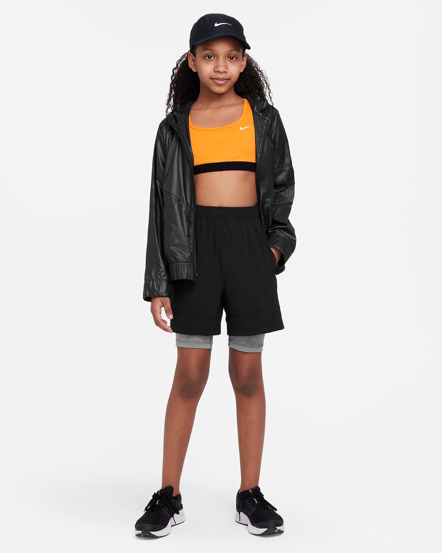 Nike Swoosh Older Girls' Sports Bra | Vivid Orange