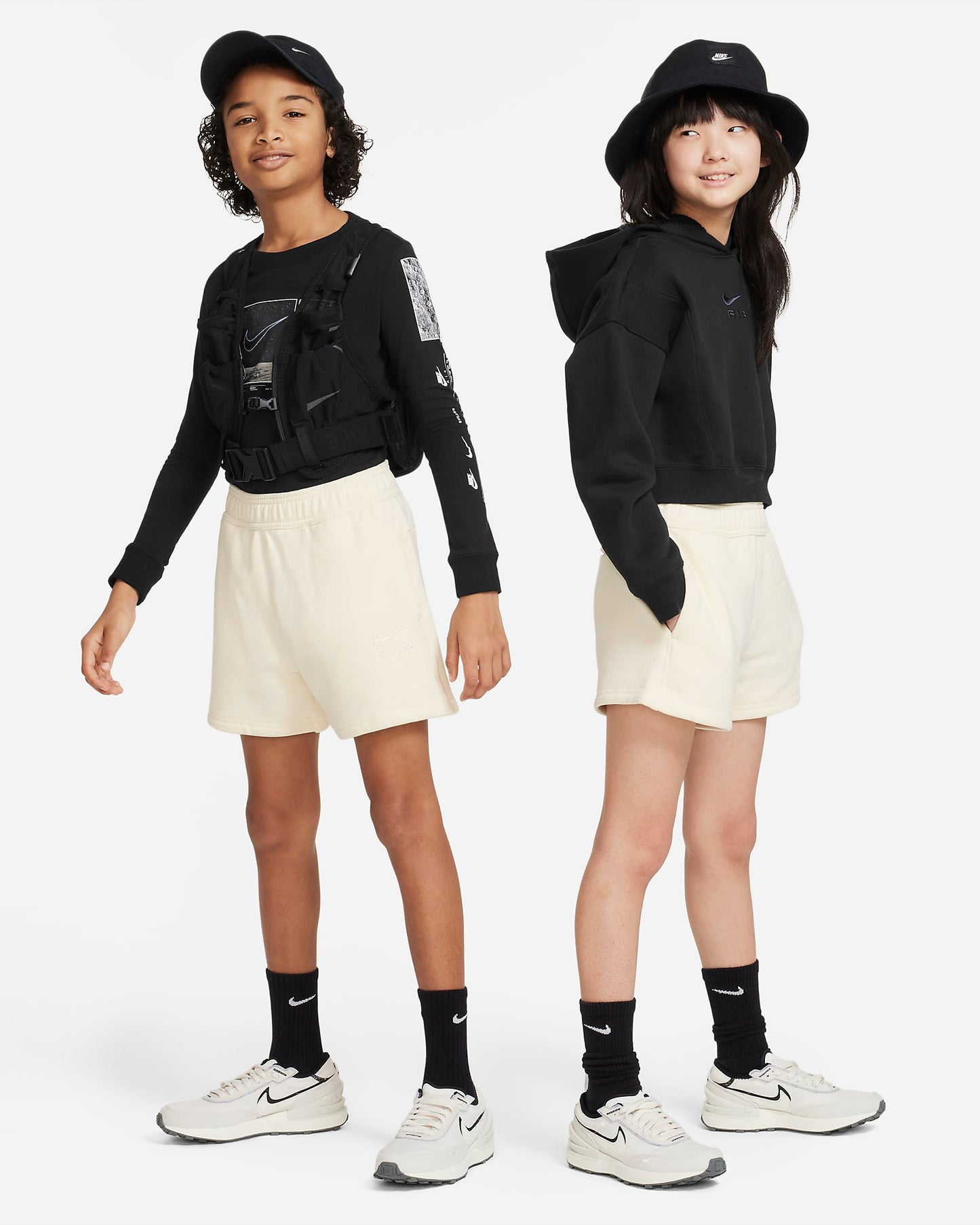 Nike Air Older Kids' French Terry Shorts | Coconut Milk