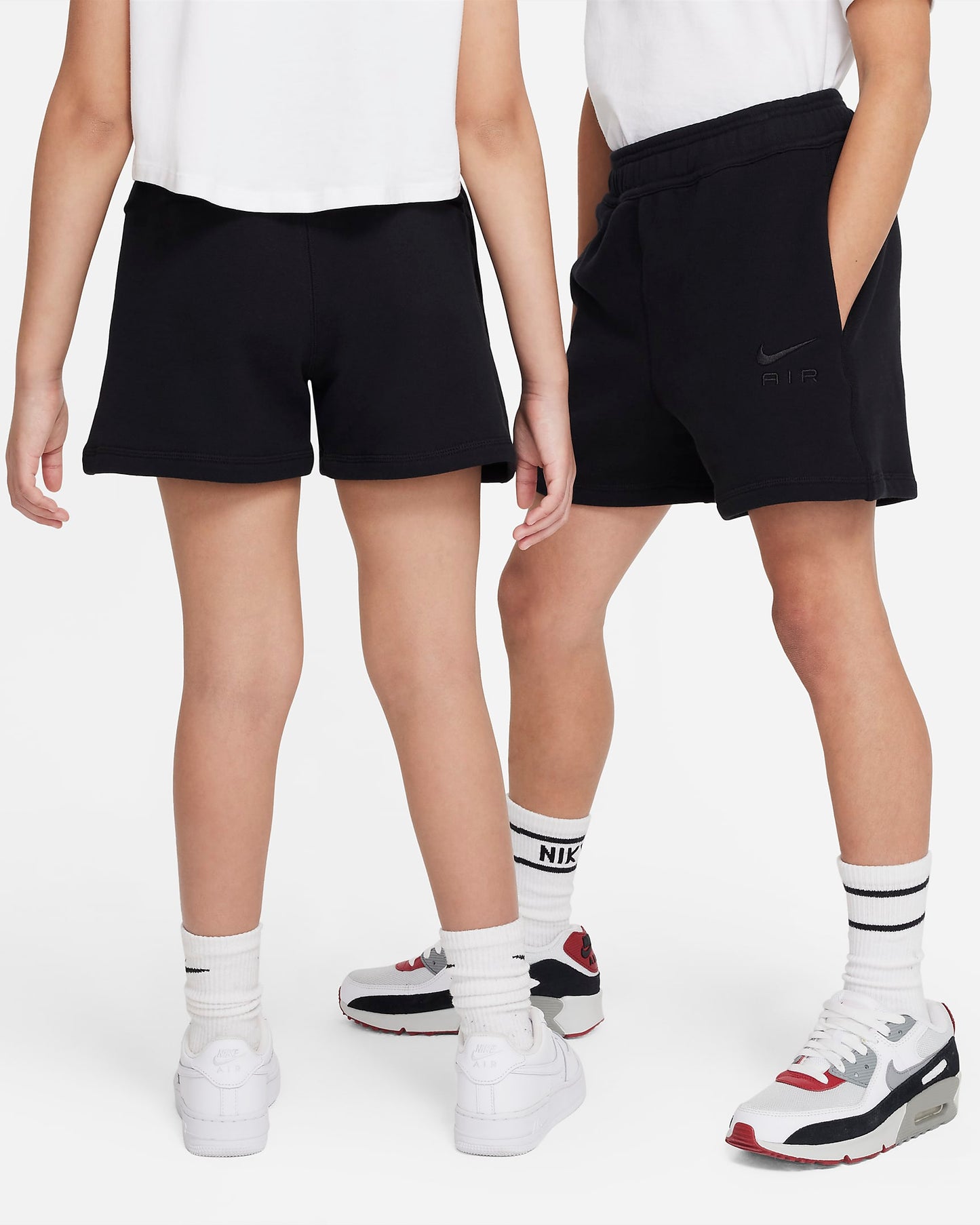 Nike Air Older Kids' French Terry Shorts | Black