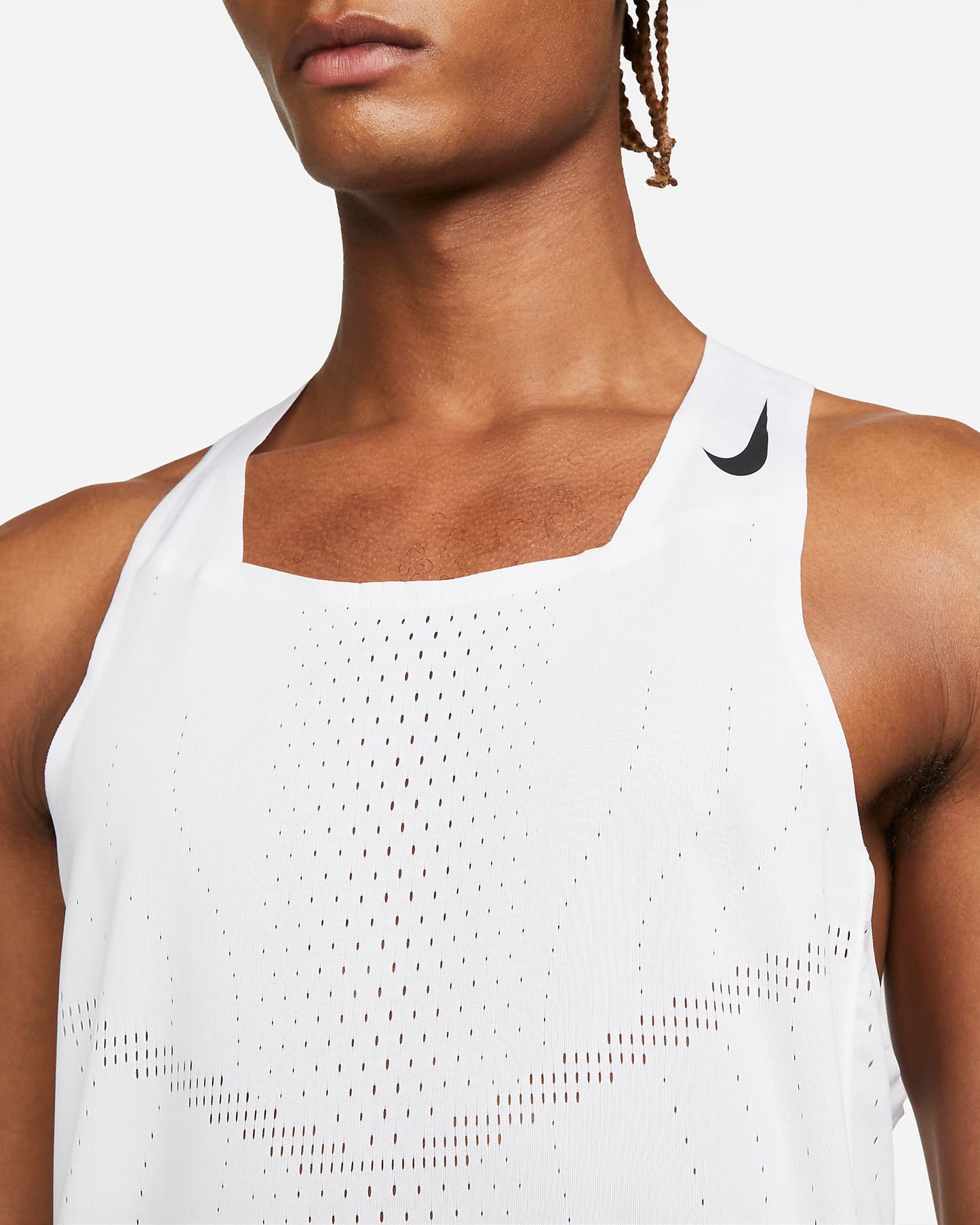 Nike Dri-FIT ADV AeroSwift Men's Racing Vest | White