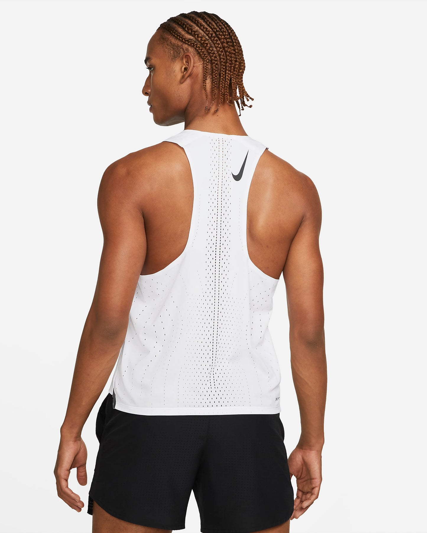 Nike Dri-FIT ADV AeroSwift Men's Racing Vest | White