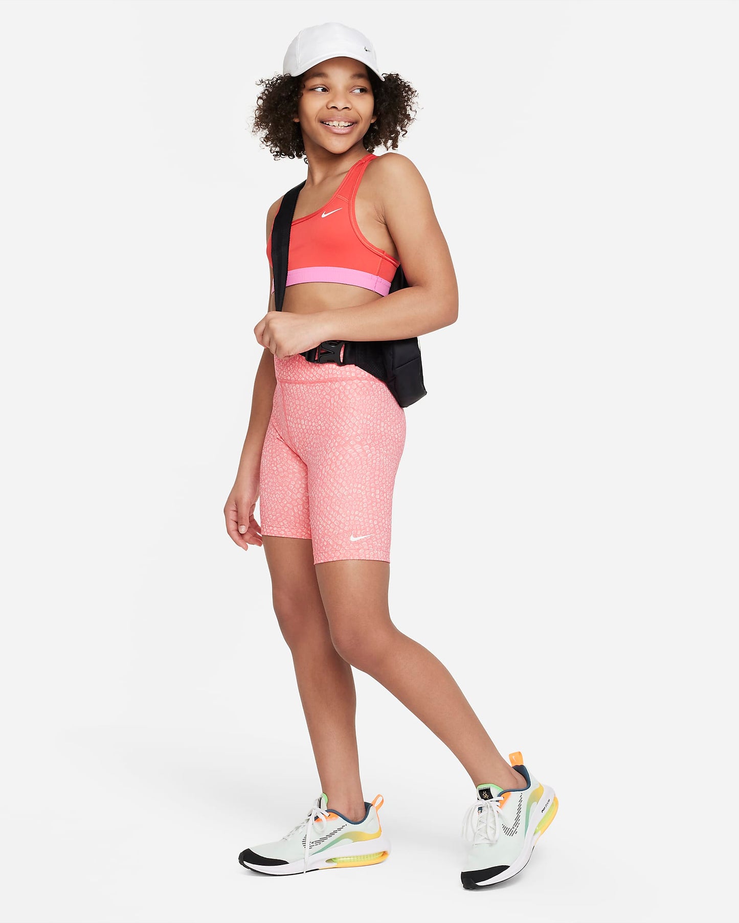 Nike Dri-FIT One Older Girls' Training Biker Shorts | Sea Coral