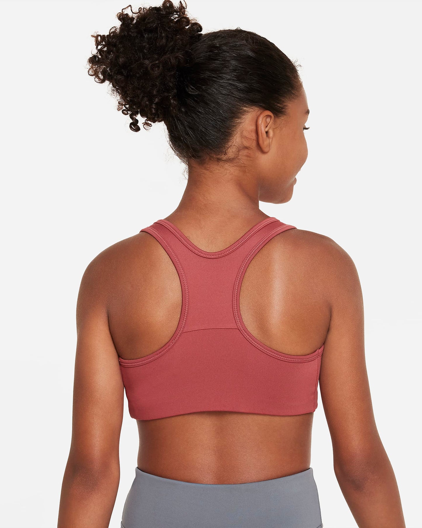 Nike Dri-FIT Swoosh Older Girls' Sports Bra | Canyon Rust