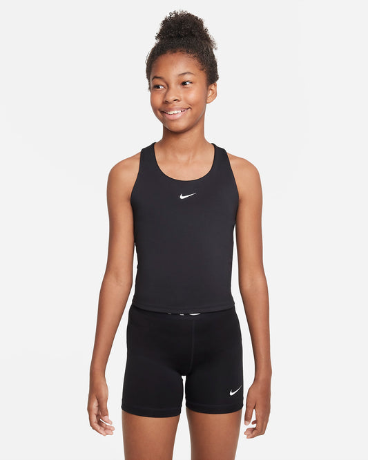 Nike Dri-FIT Swoosh Older Girls' Tank Sports Bra | Black