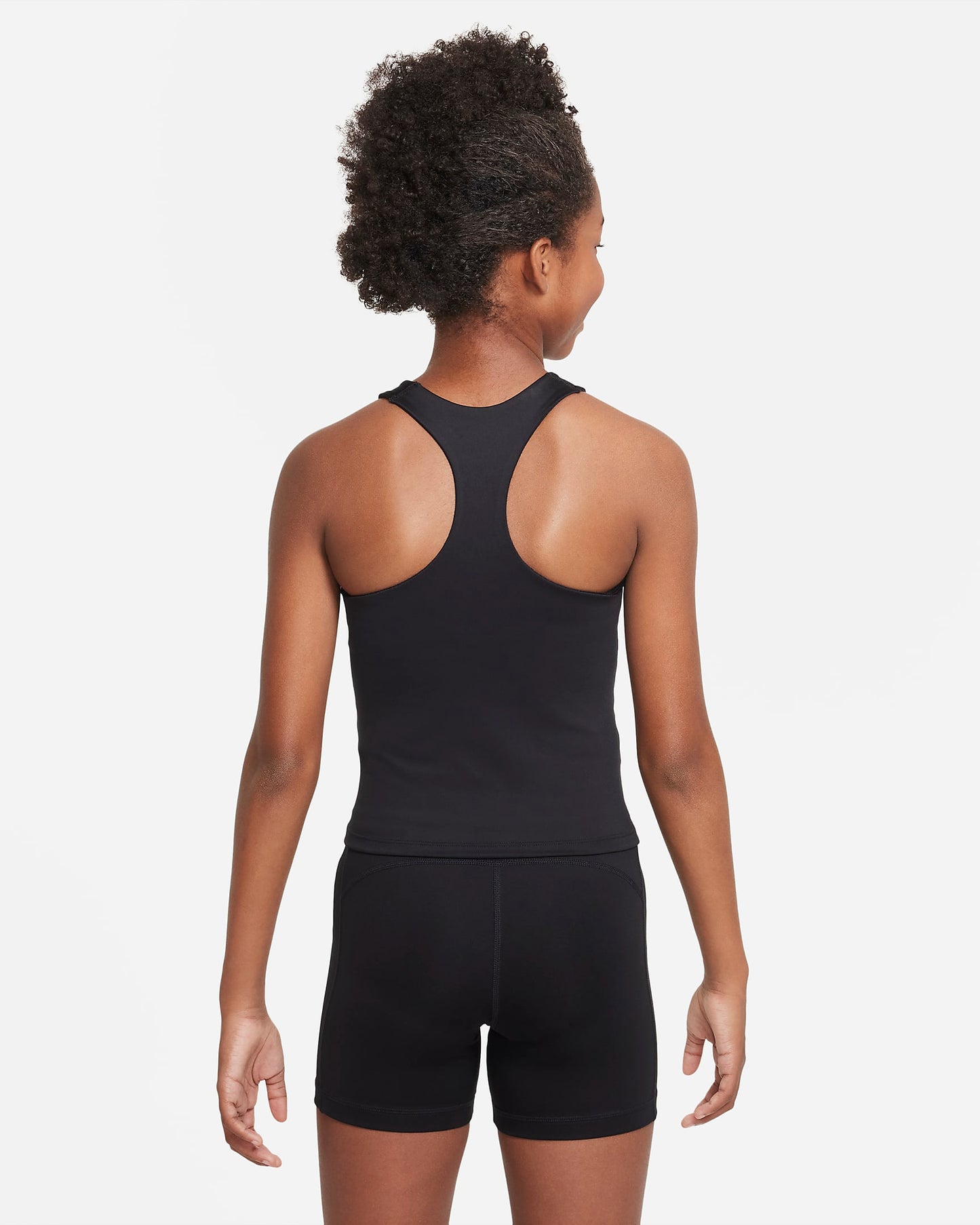 Nike Dri-FIT Swoosh Older Girls' Tank Sports Bra | Black