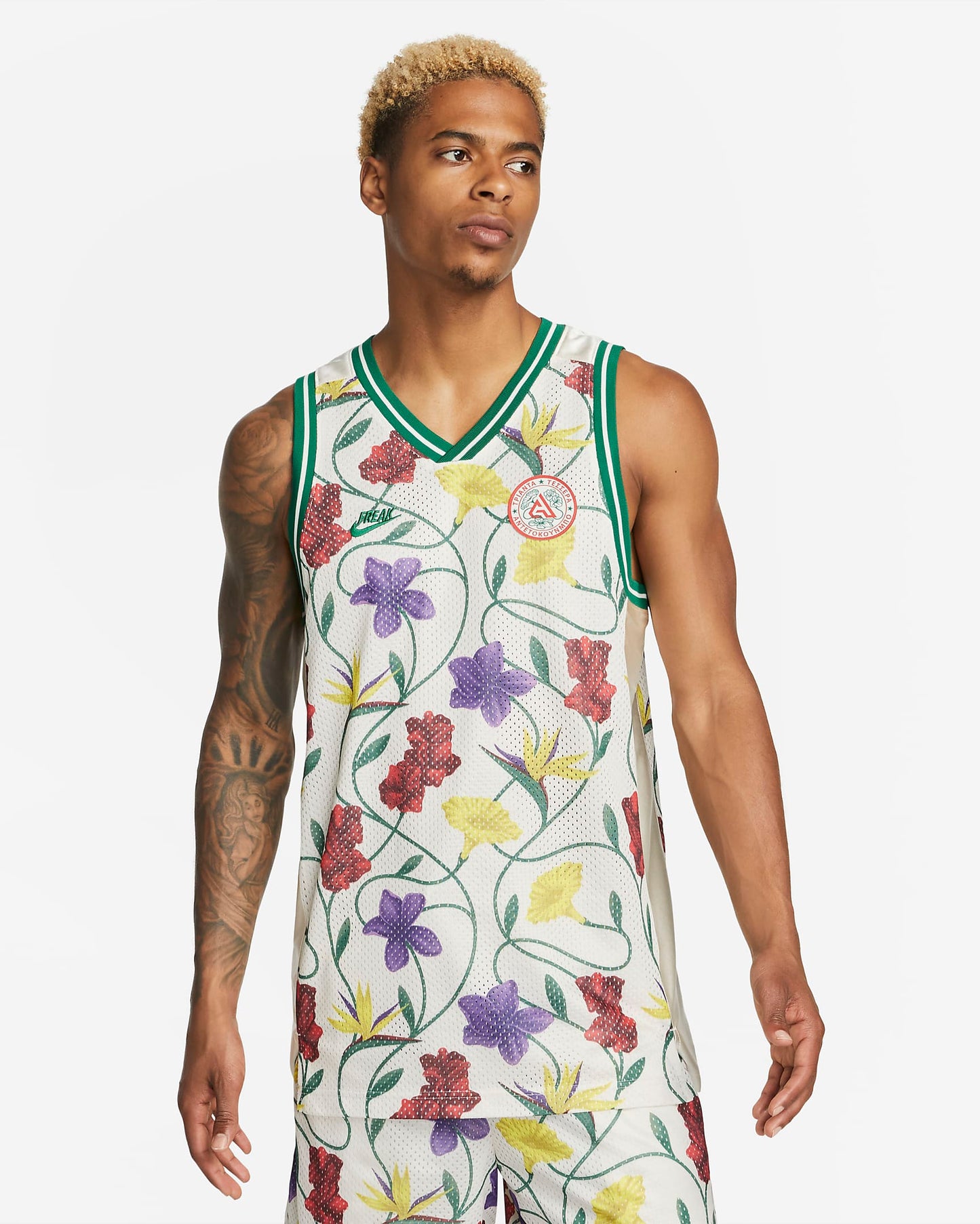 Giannis Dri-FIT Printed DNA Basketball Jersey | Pale Ivory