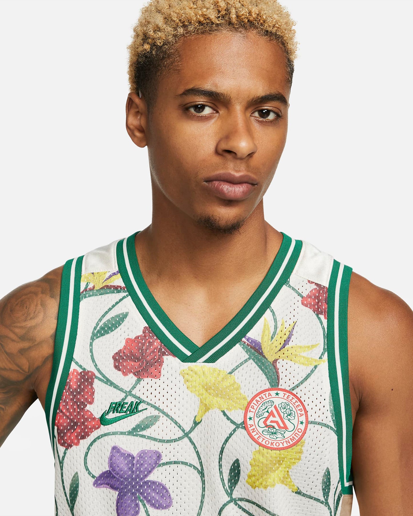 Giannis Dri-FIT Printed DNA Basketball Jersey | Pale Ivory