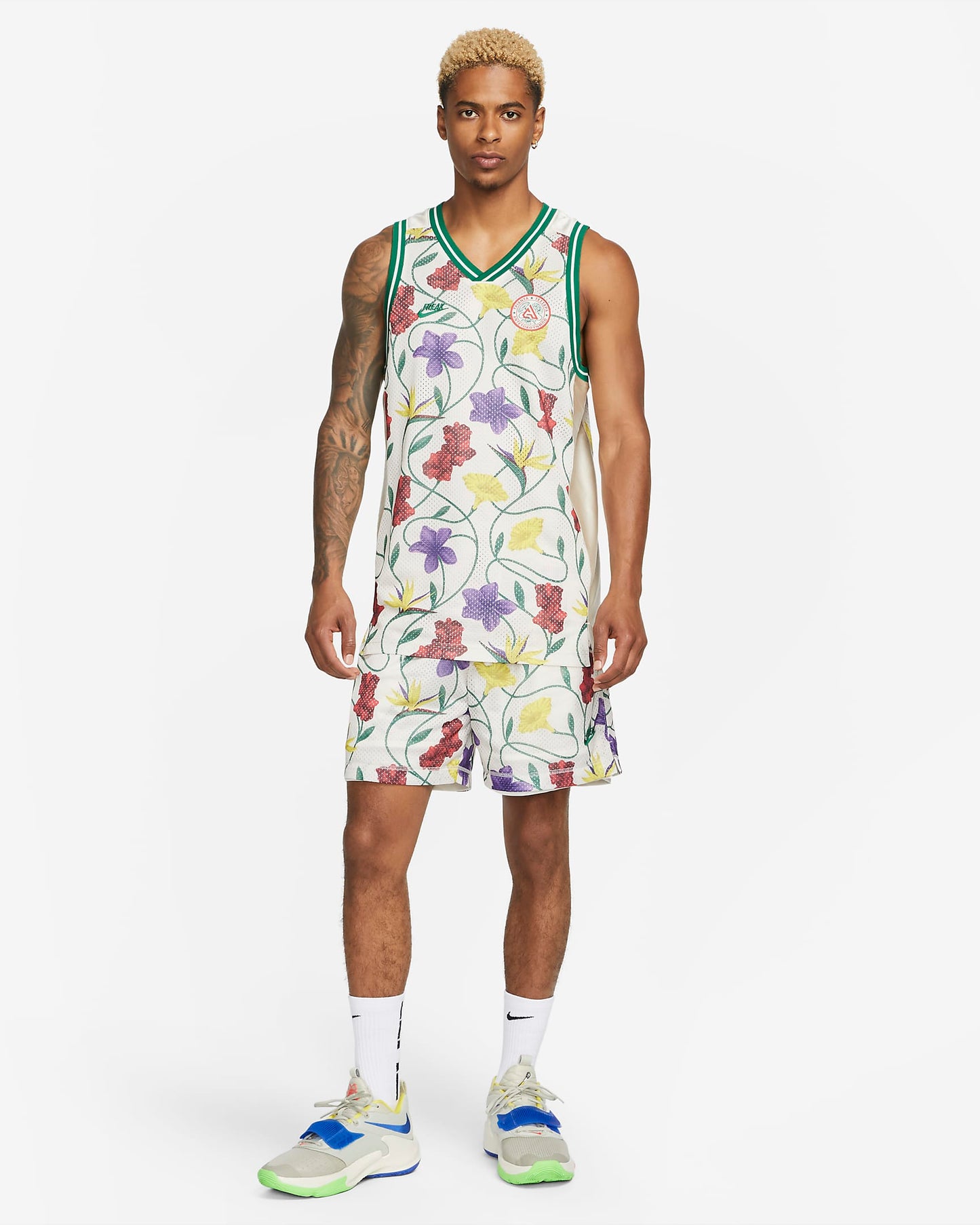 Giannis Dri-FIT Printed DNA Basketball Jersey | Pale Ivory