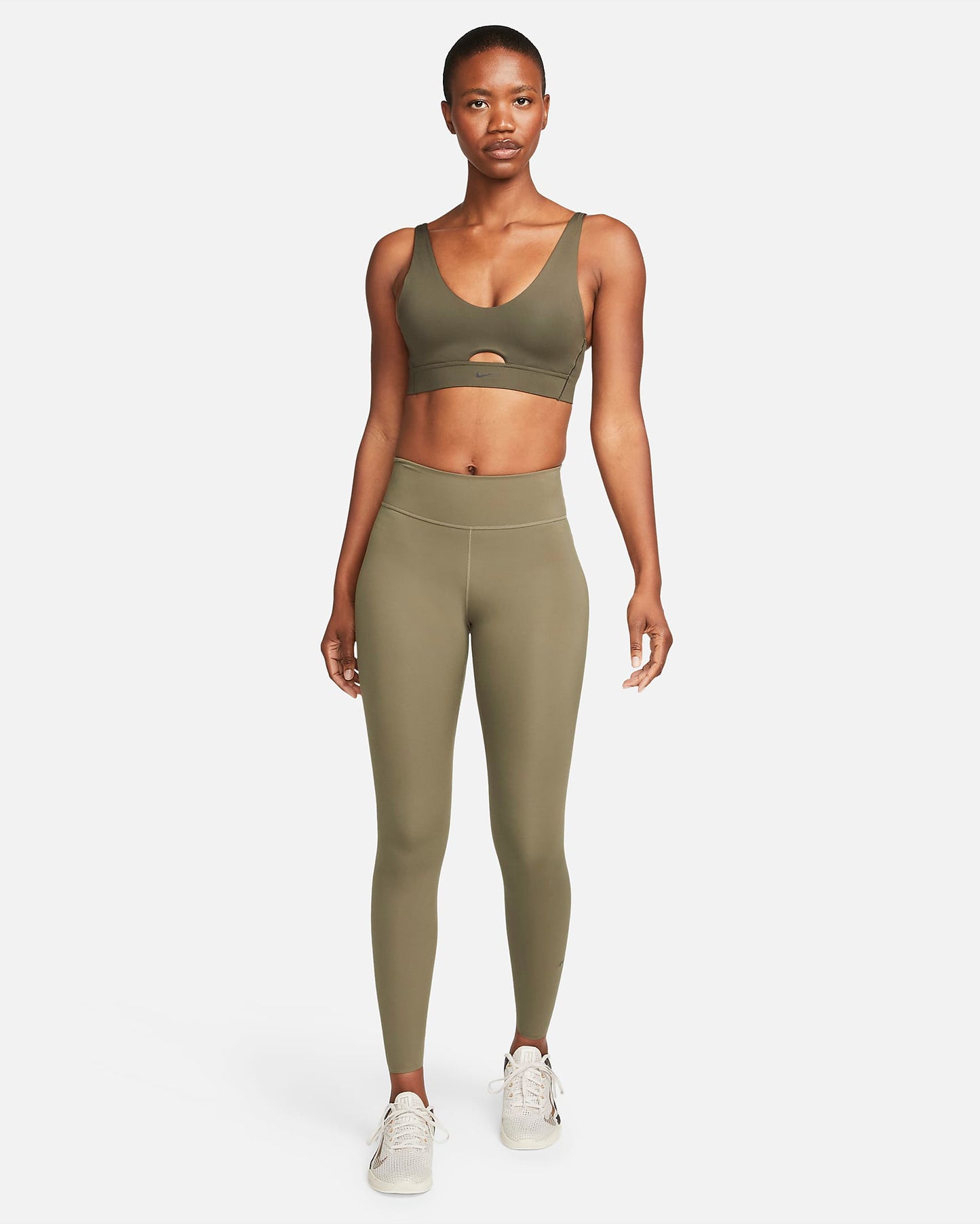 Nike Indy Plunge Cut-Out | Cargo Khaki