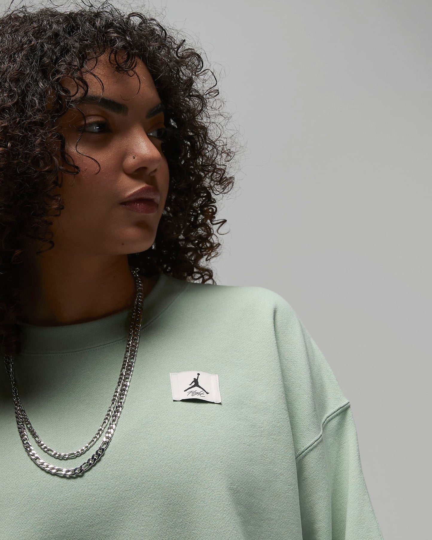 Jordan Flight Women's Fleece Crew | Pistachio Frost