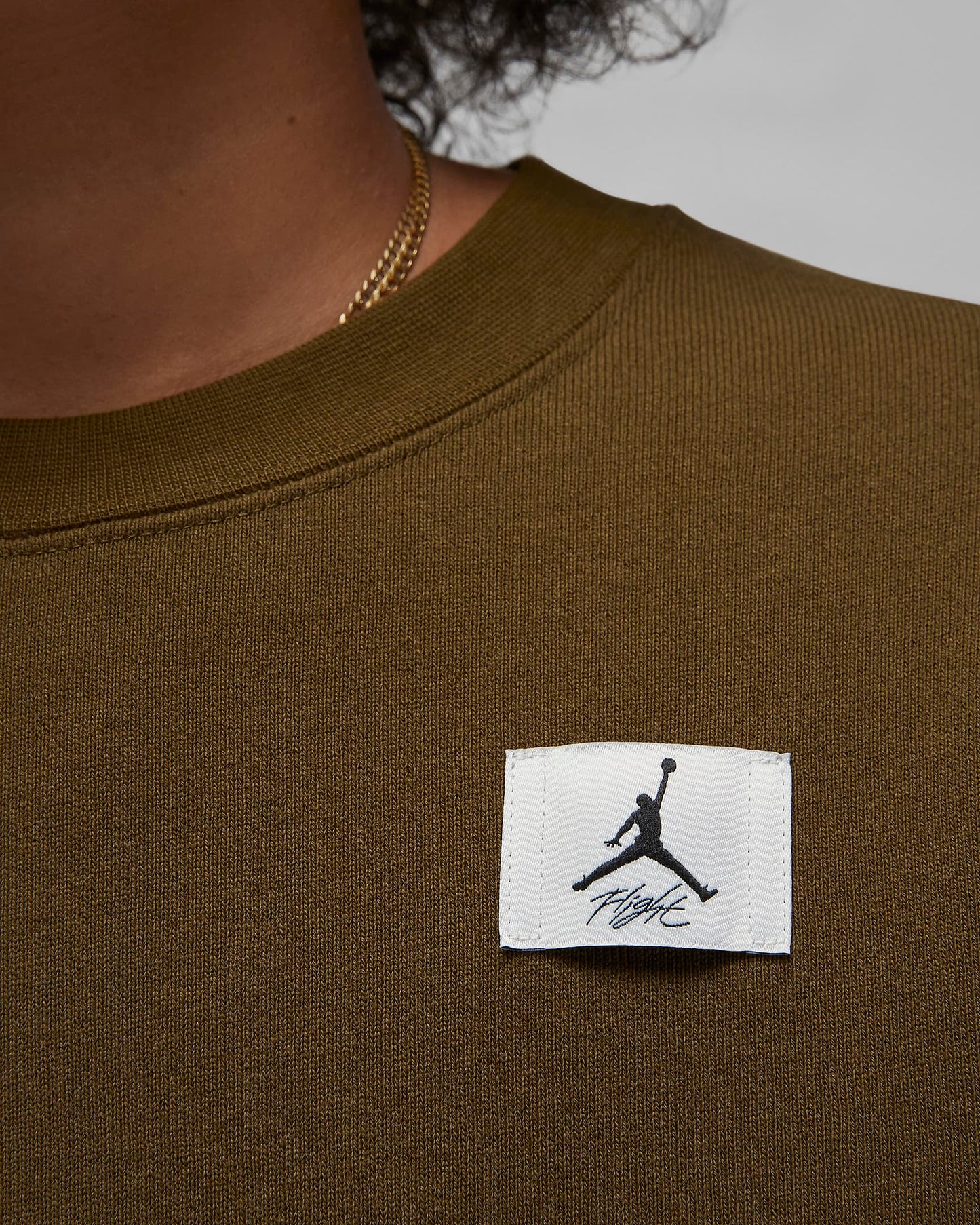 Jordan Flight Women's Fleece Crew | Light Olive