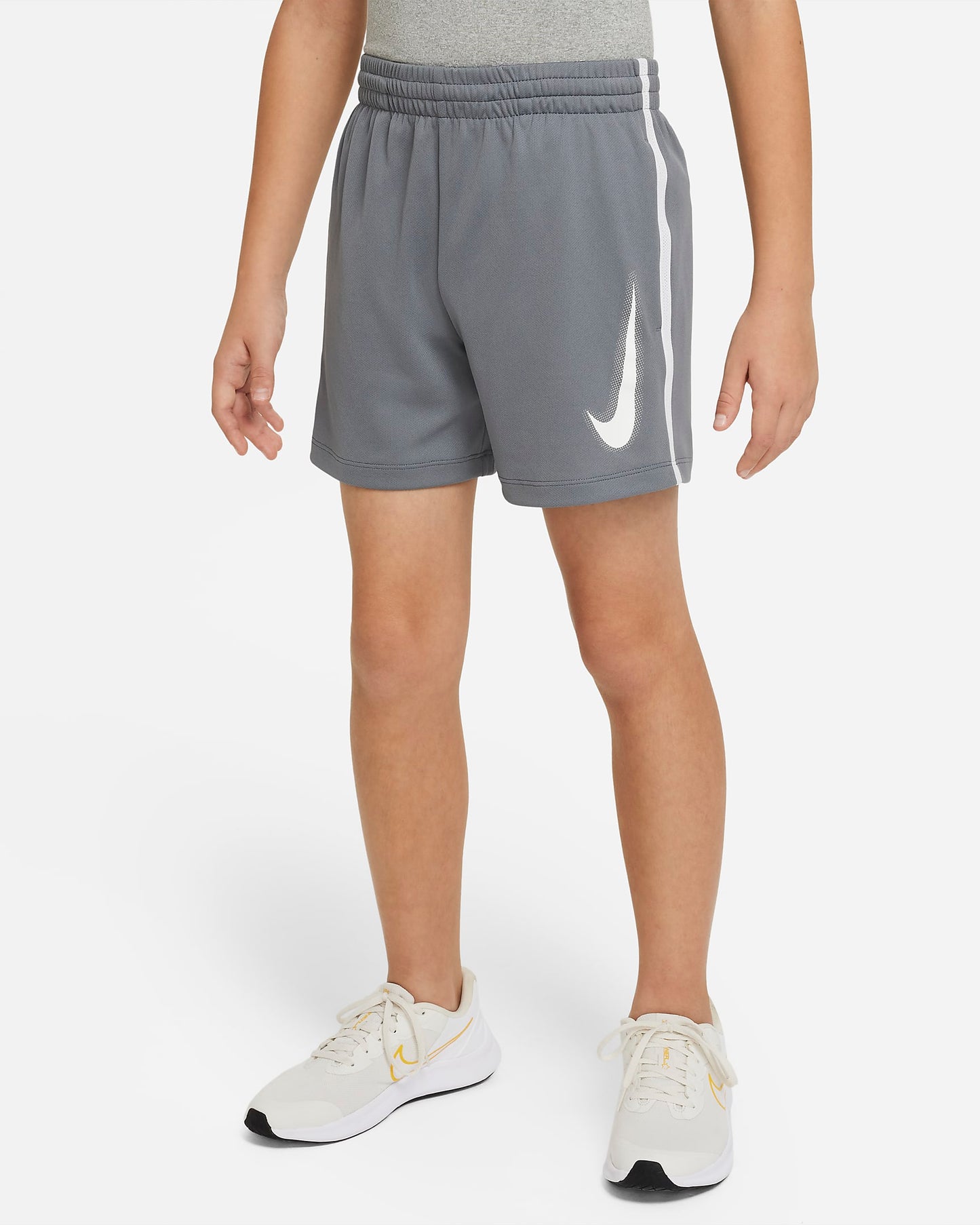 Nike Multi Older Boys' Dri-FIT Graphic Training Shorts | Smoke Grey