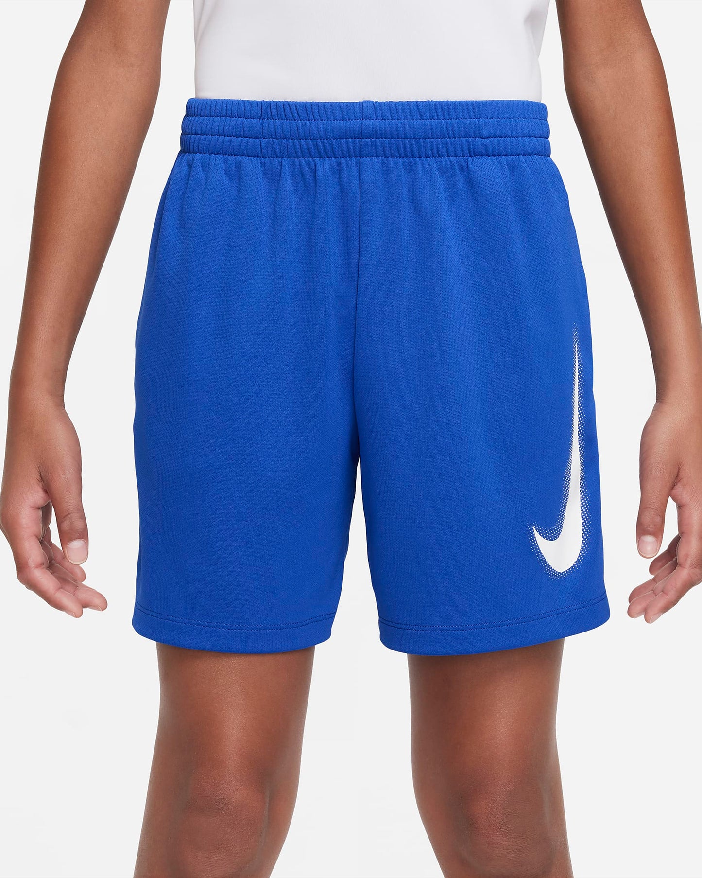 Nike Multi Older Boys' Dri-FIT Graphic Training Shorts | Game Royal