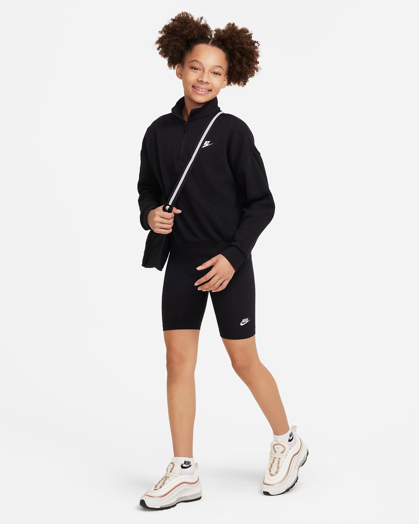 Nike Older Girls' 18cm Biker Shorts | Black