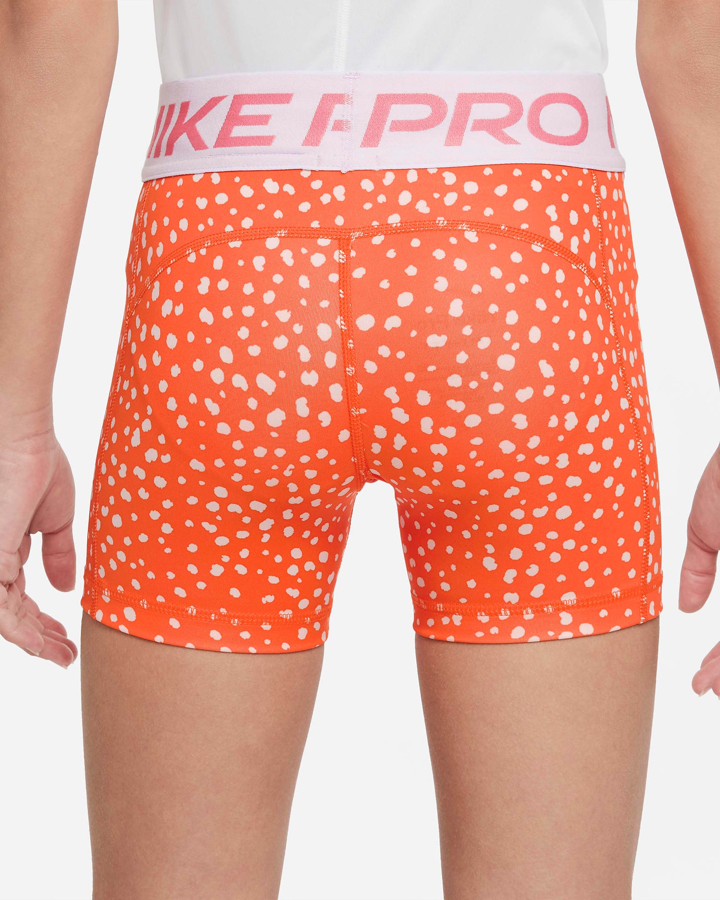 Nike Pro Dri-FIT Older Girls' 8cm Shorts | Rush Orange