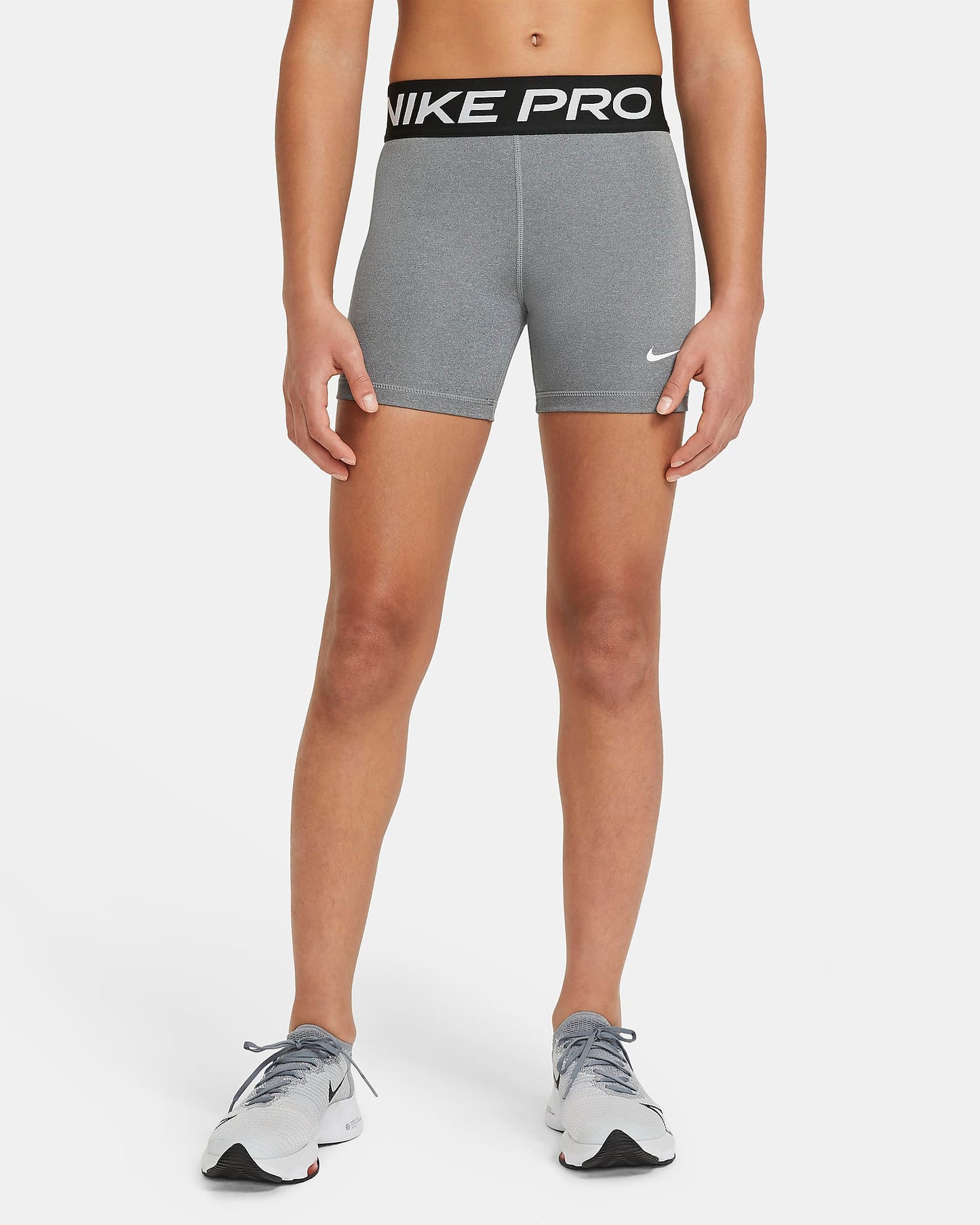 Nike Pro Older Girls' 10cm Shorts | Carbon Heather