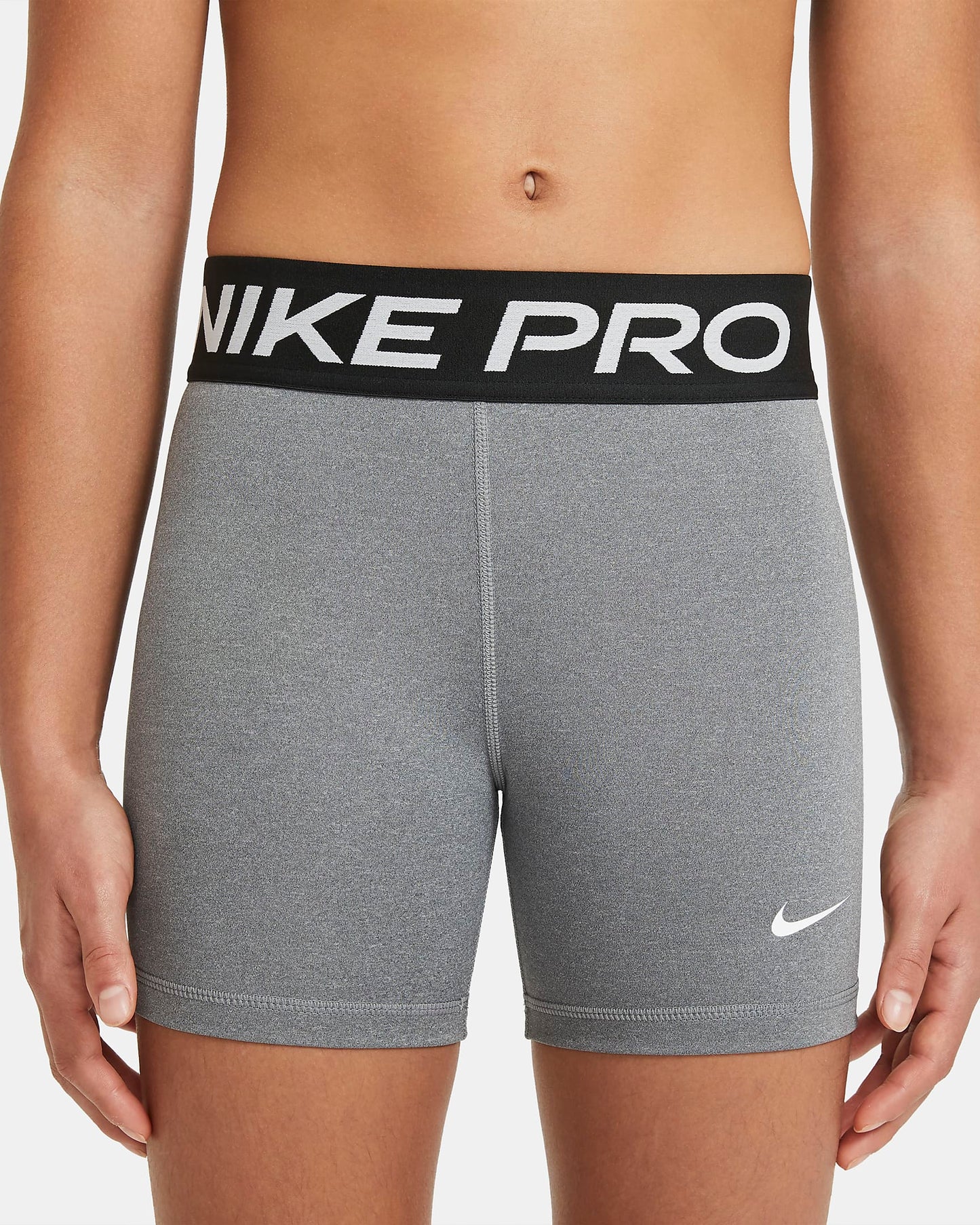 Nike Pro Older Girls' 10cm Shorts | Carbon Heather