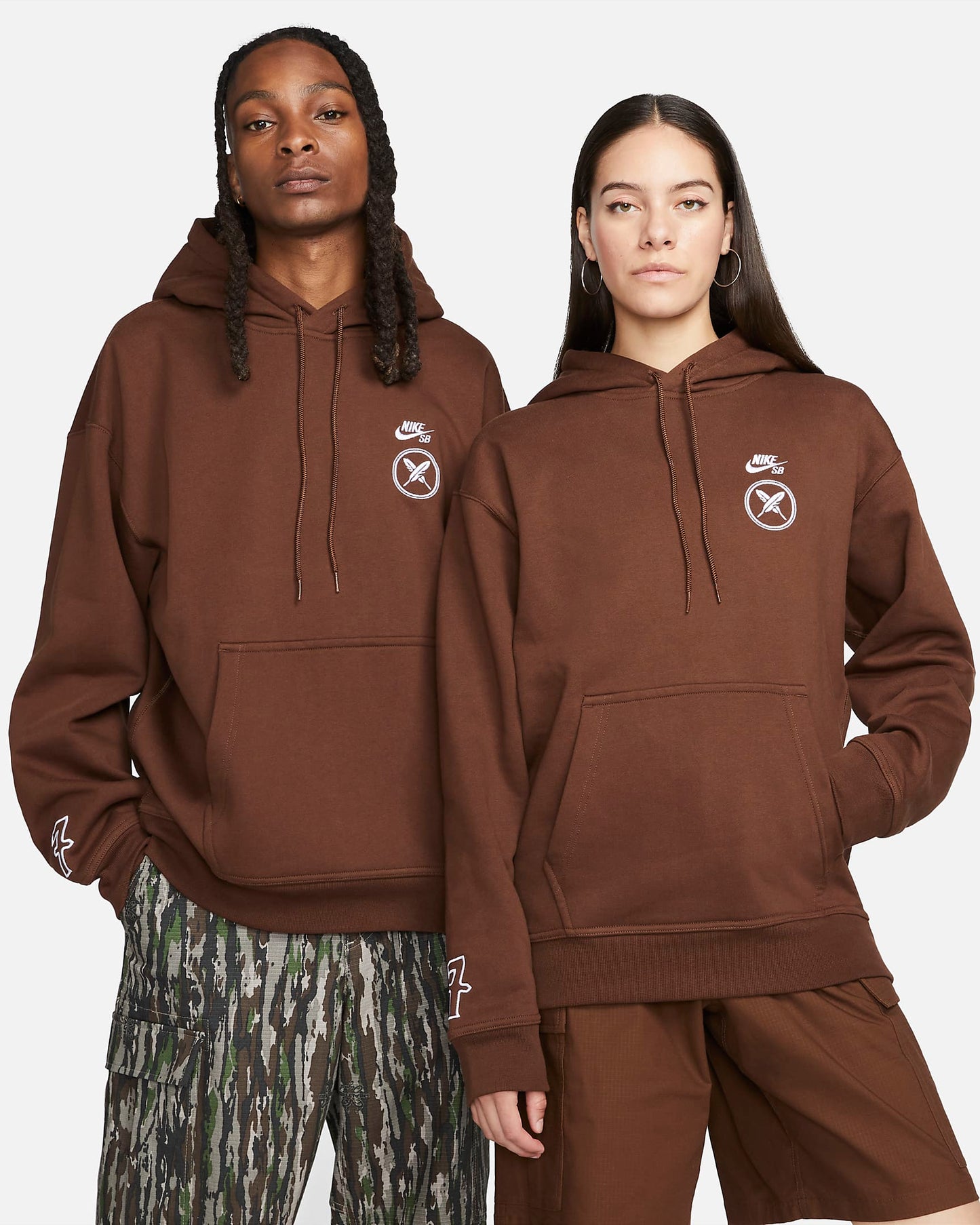 Nike SB Fleece Skate Pullover Hoodie | Brown