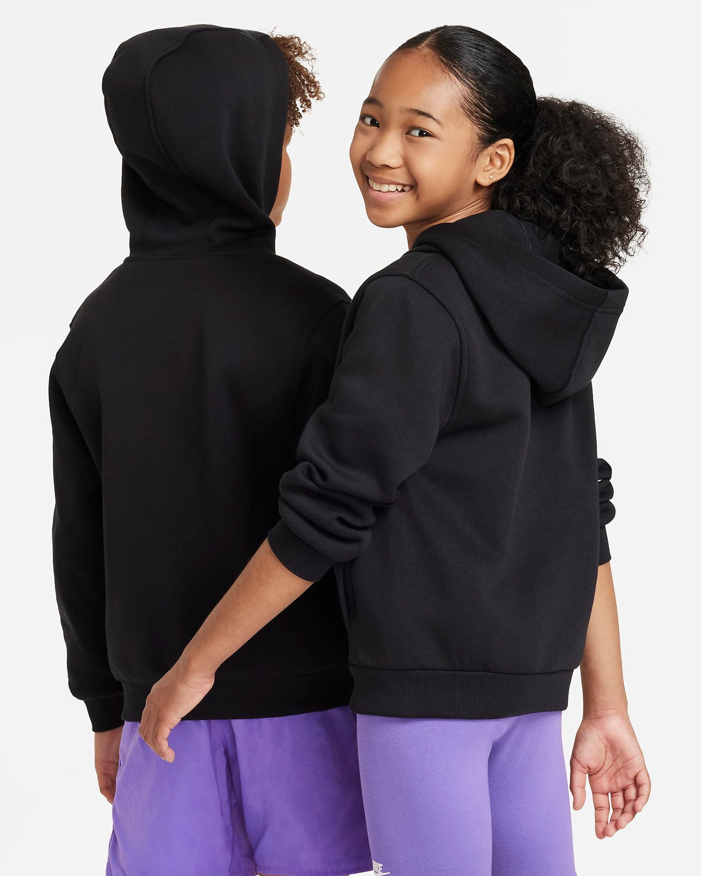 Nike Sportswear Club Fleece Older Kids' Full-Zip Hoodie | Black