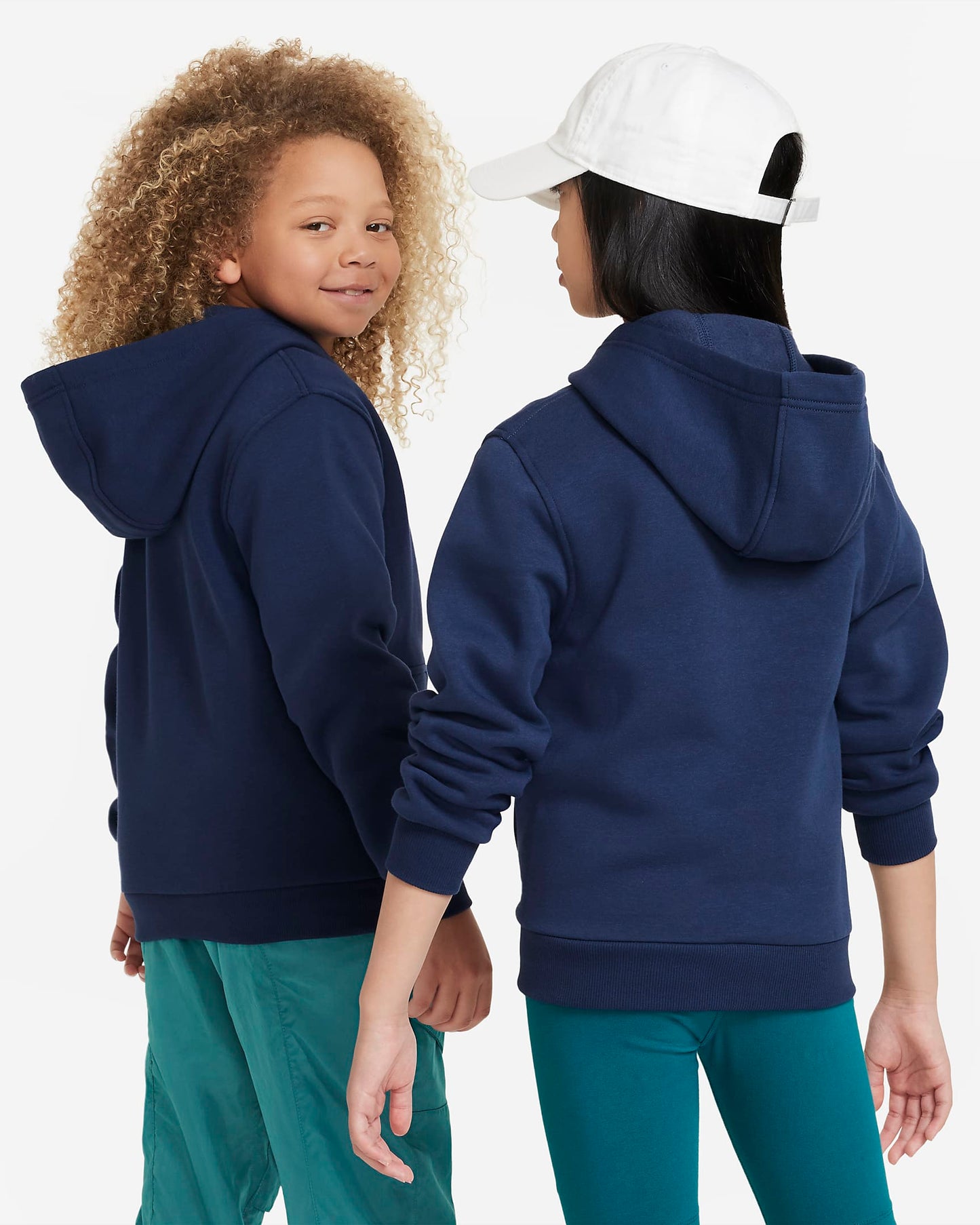 Nike Sportswear Club Fleece Older Kids' Full-Zip Hoodie | Midnight Navy