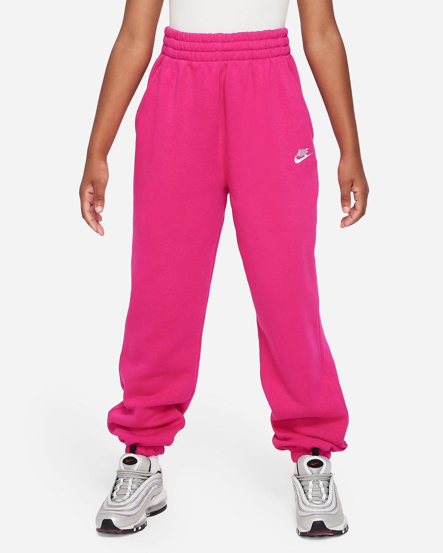 Nike Sportswear Club Fleece Older Girls' Loose Trousers | Fireberry