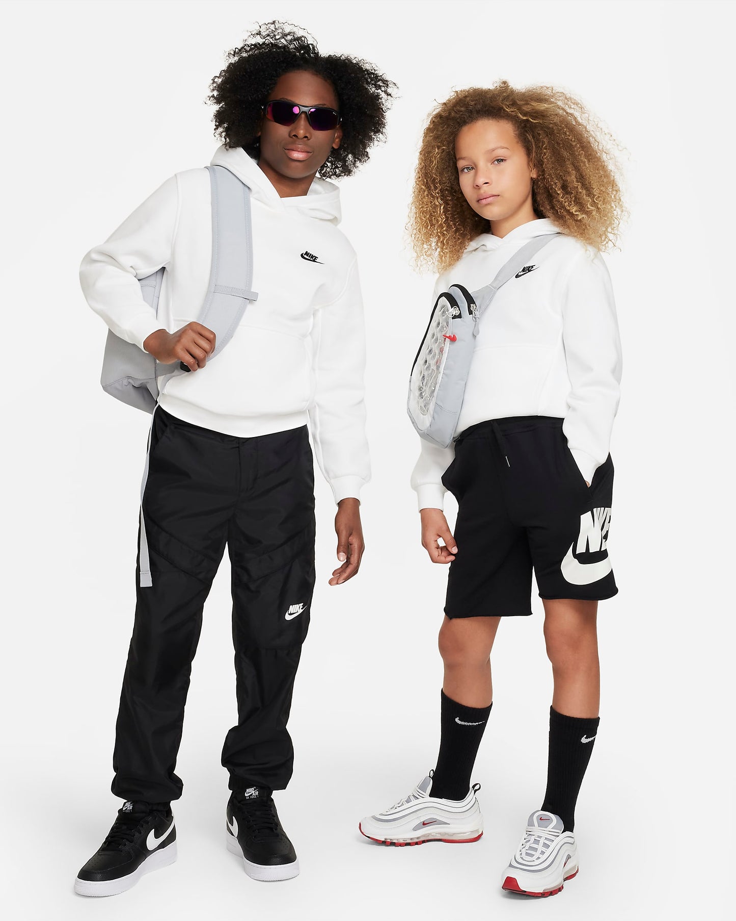 Nike Sportswear Club Fleece Older Kids' Pullover Hoodie | White