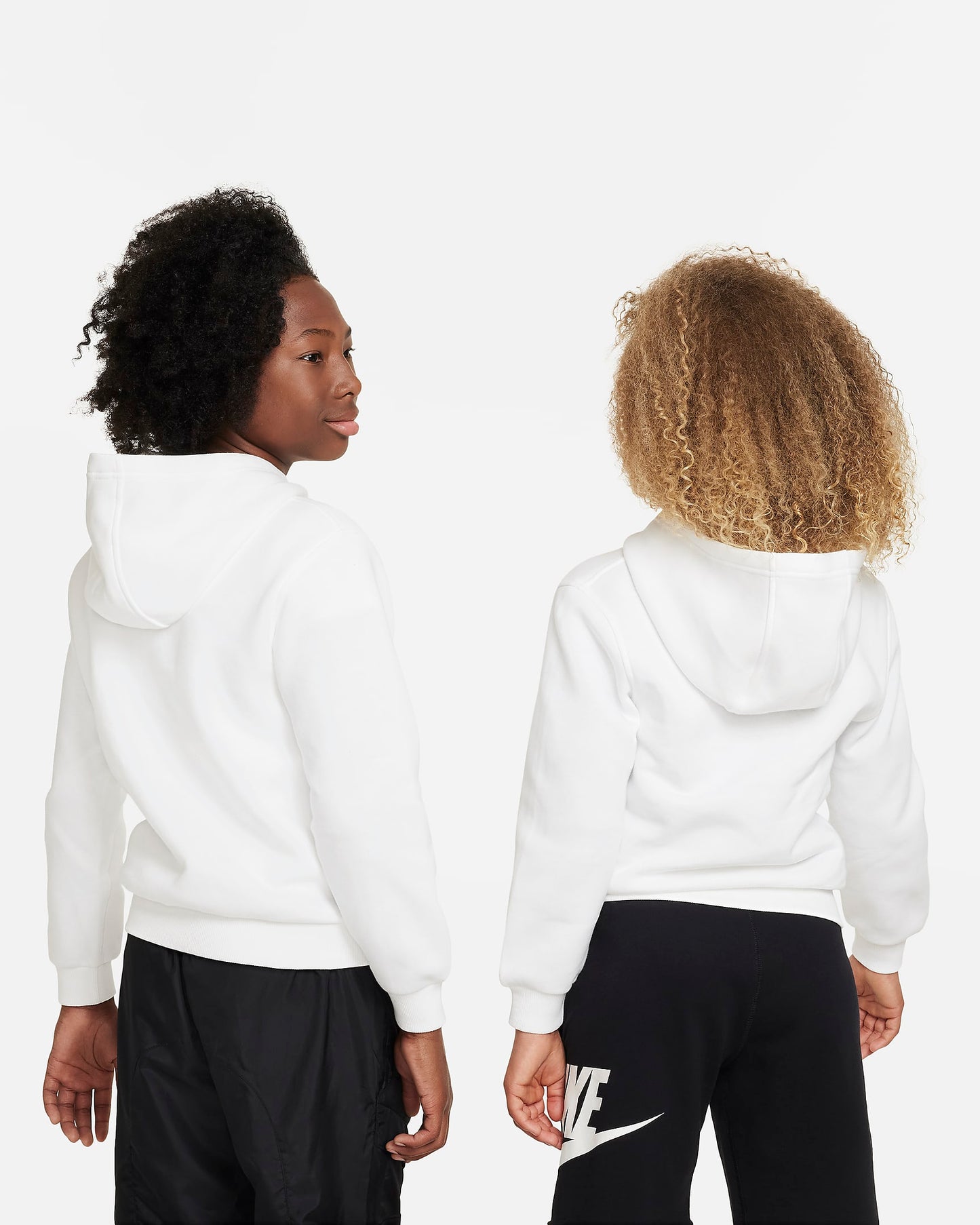 Nike Sportswear Club Fleece Older Kids' Pullover Hoodie | White