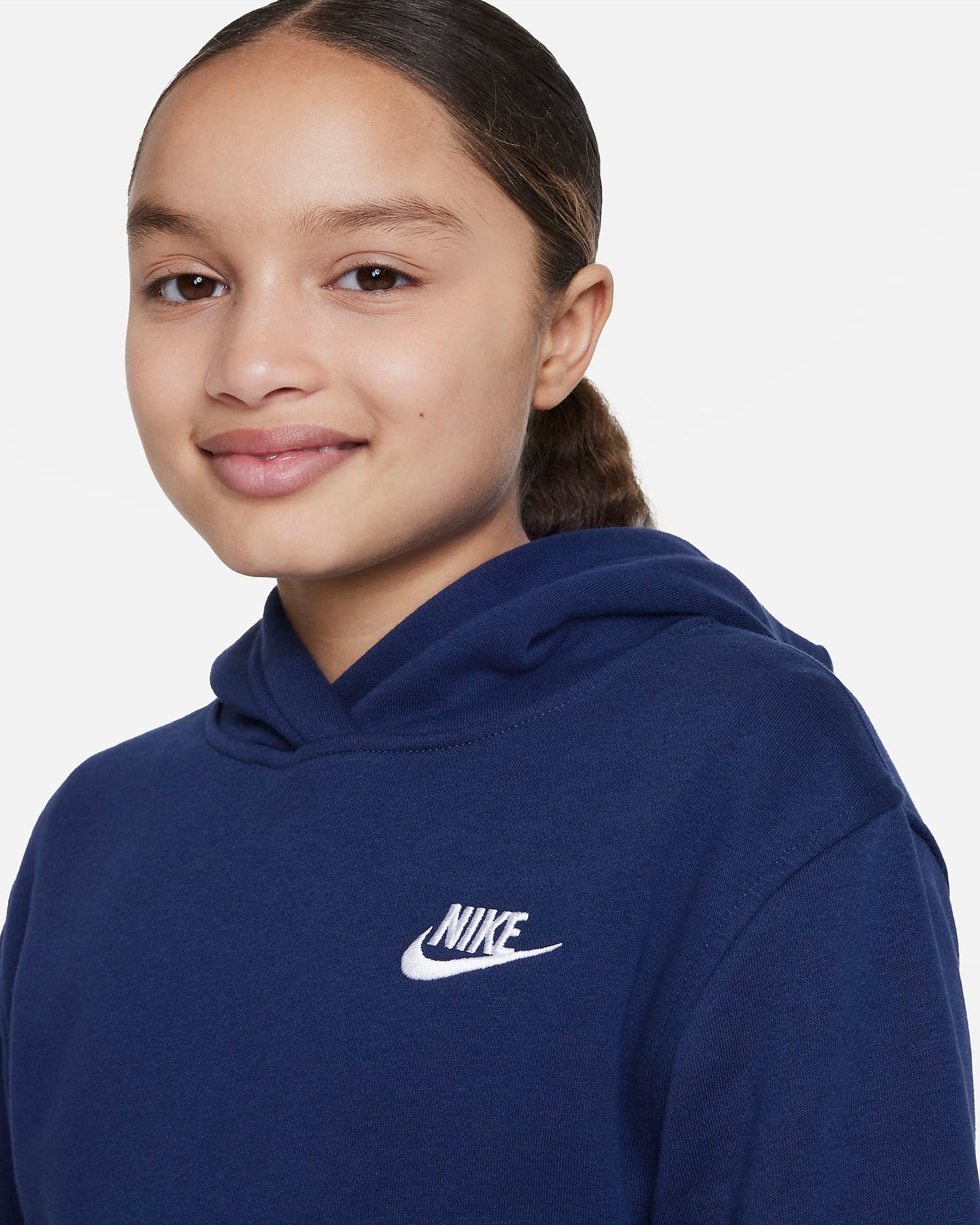 Nike Sportswear Club Fleece Older Kids' Pullover Hoodie | Midnight Navy