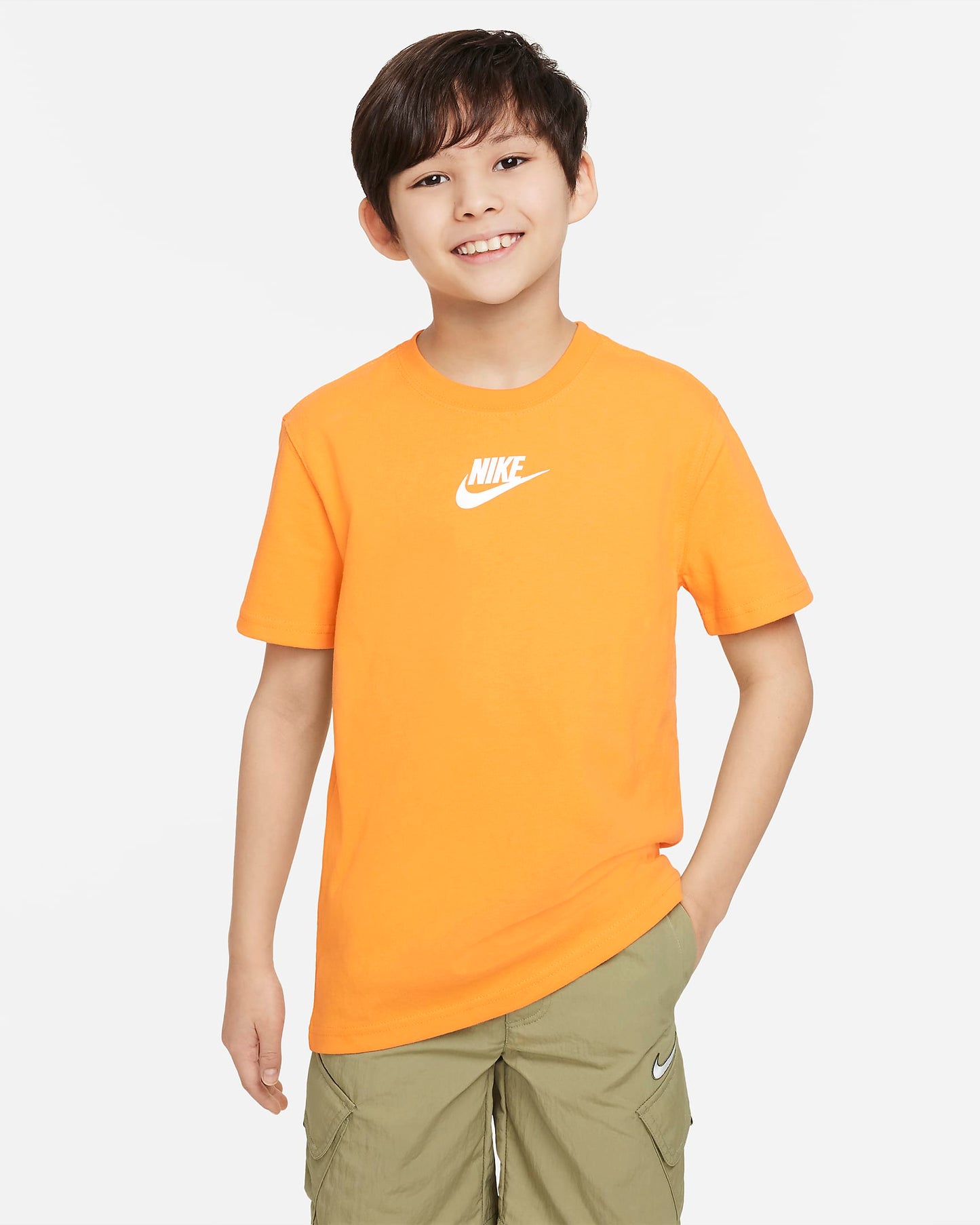 Nike Sportswear Premium Essentials Older Kids' T-Shirt | Vivid Orange