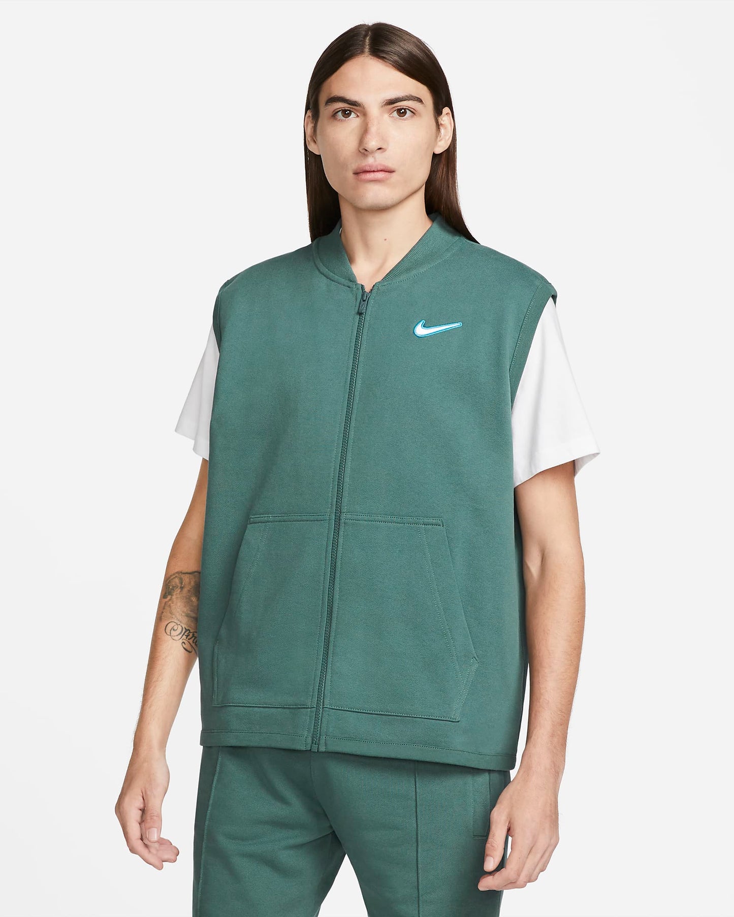 Nike Sportswear Men's Fleece Gilet | Faded Spruce