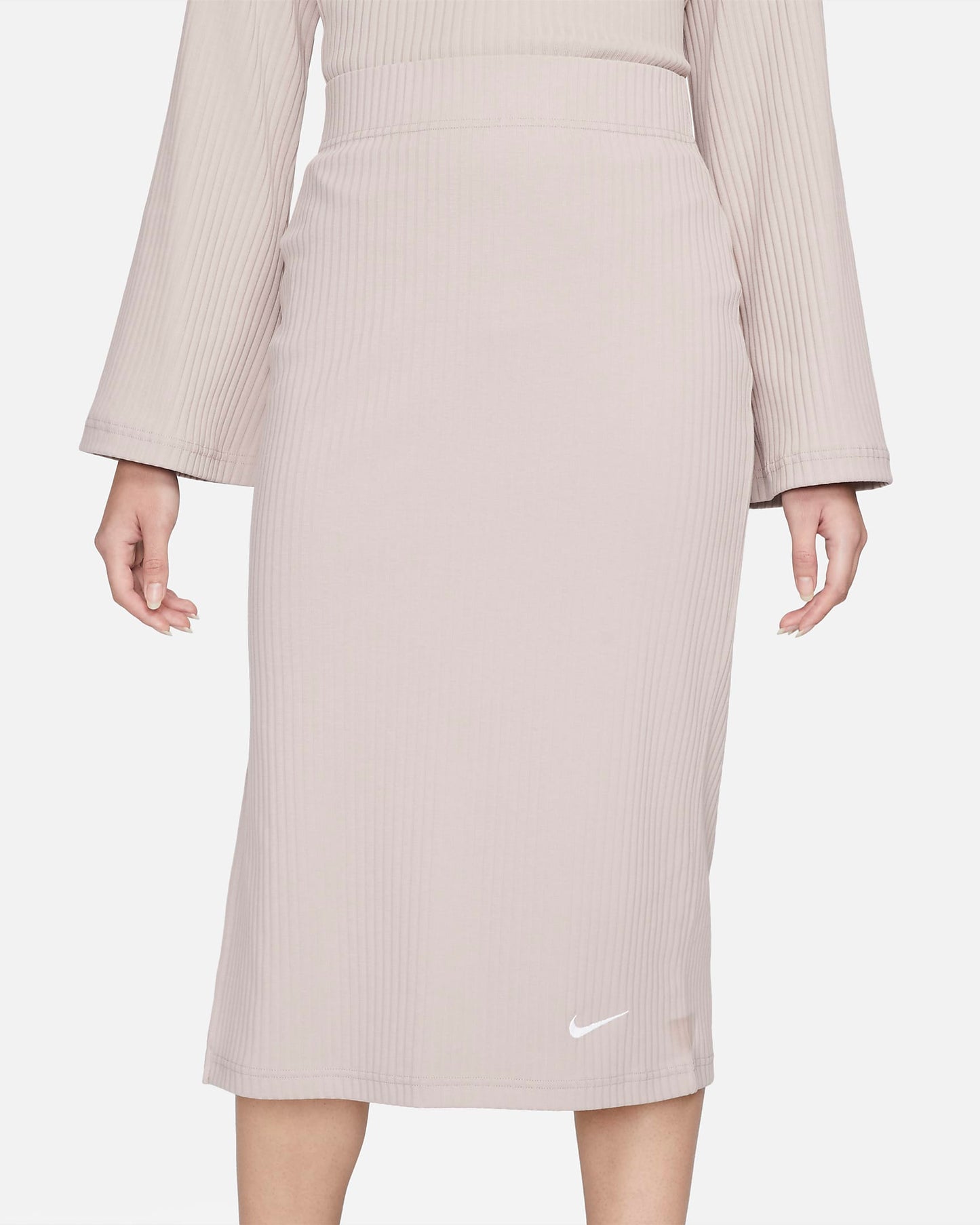 Nike Sportswear Women's High-Waisted Ribbed Jersey Skirt | Diffused Taupe