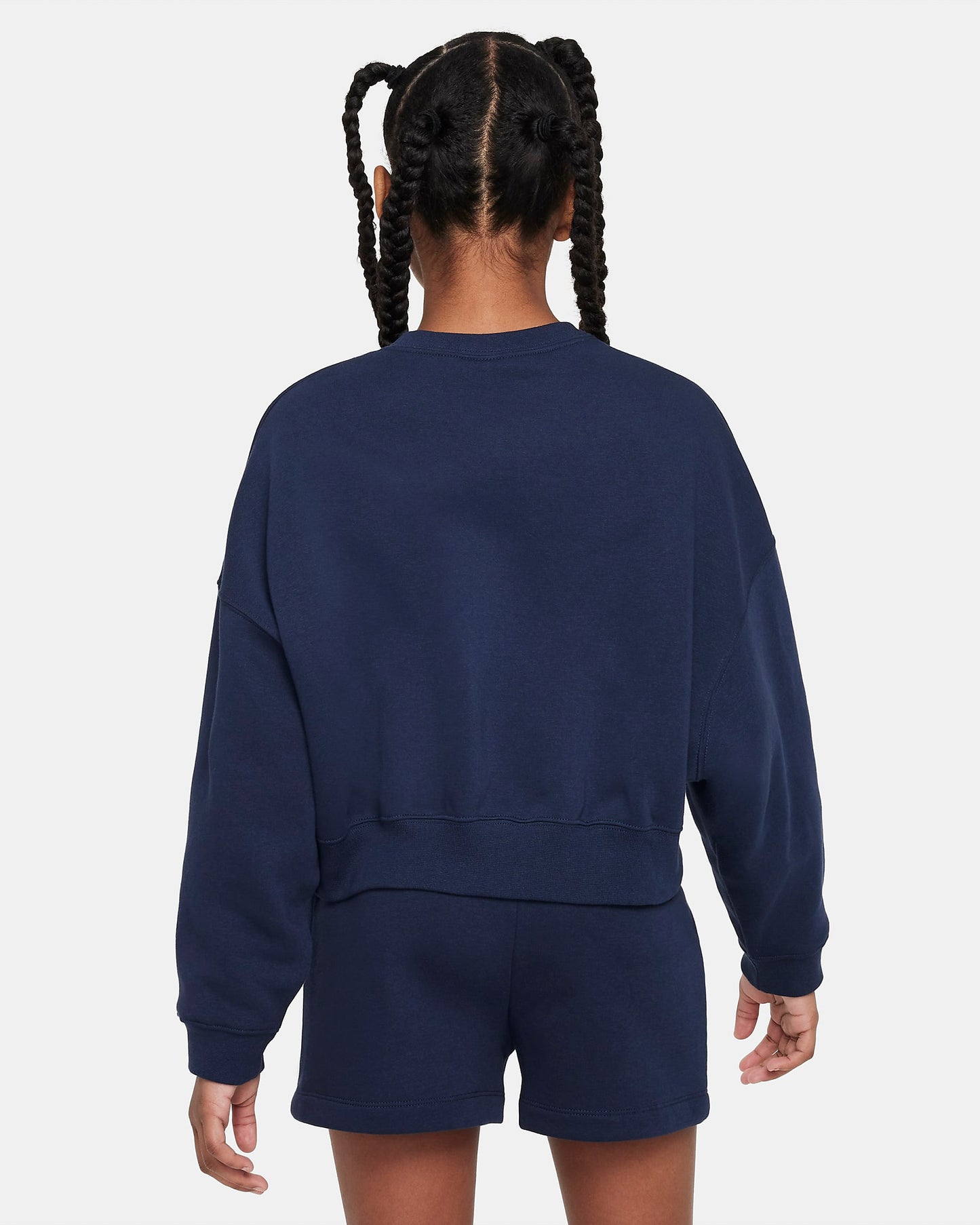 Nike Sportswear Older Girls' Fleece Crew-Neck Sweatshirt | Obsidian