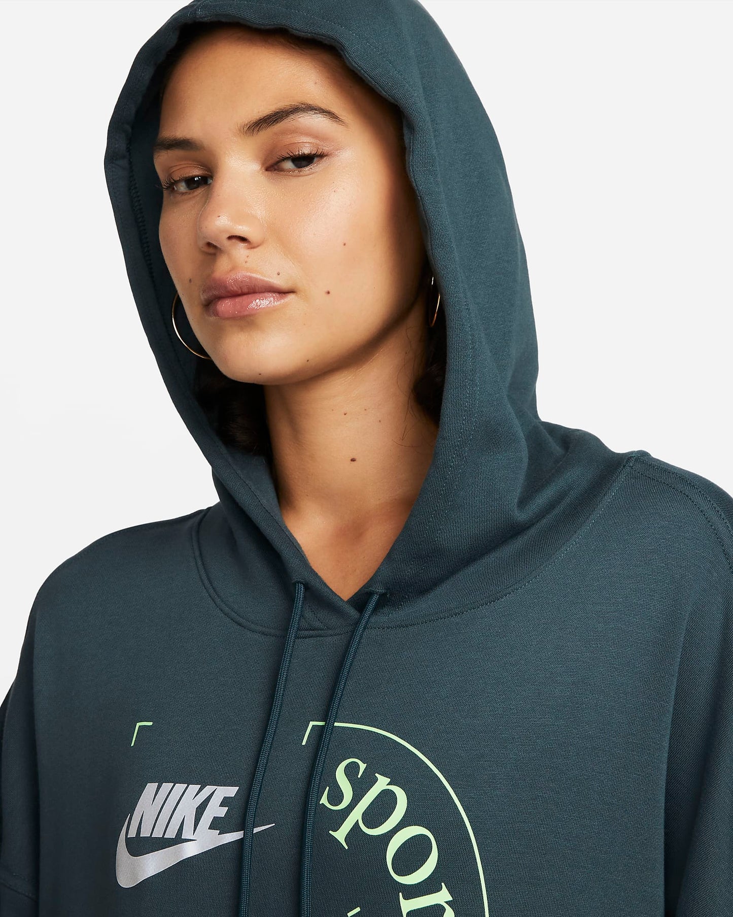 Nike Sportswear Oversized Pullover Hoodie | Deep Jungle