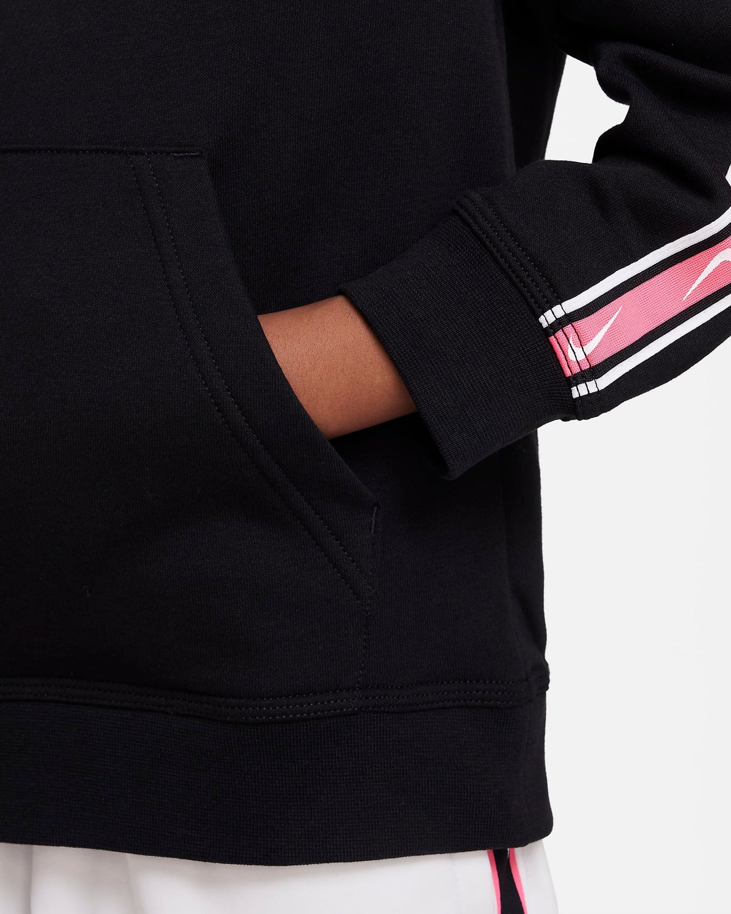 Nike Sportswear Repeat Older Boys' Fleece Pullover Hoodie | Black