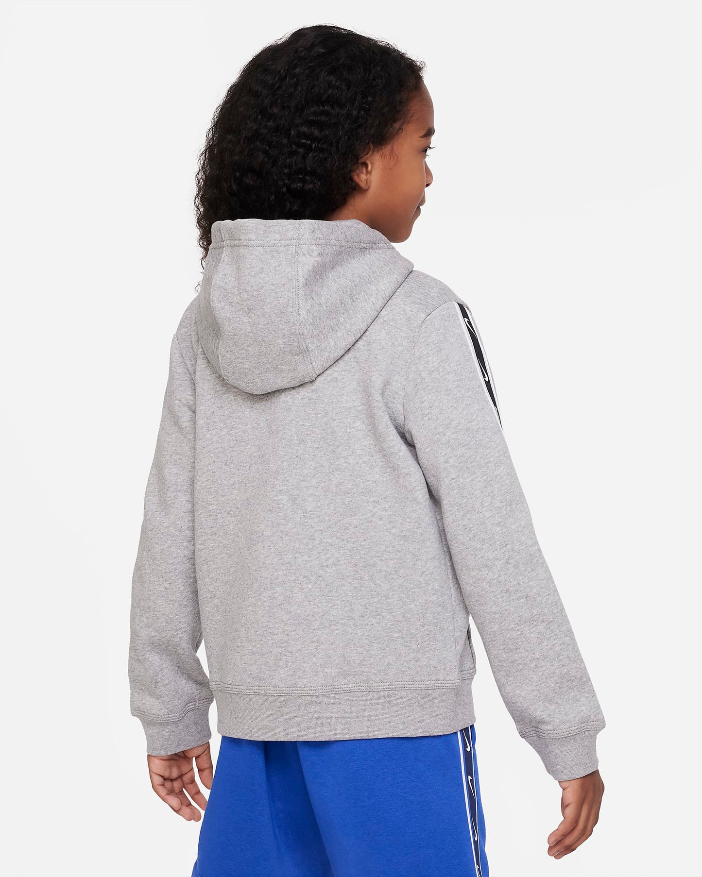 Nike Sportswear Repeat Older Boys' Fleece Pullover Hoodie | Dark Grey Heather