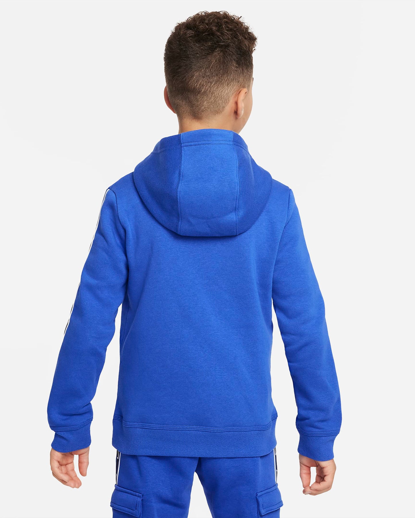 Nike Sportswear Repeat Older Boys' Fleece Pullover Hoodie | Game Royal