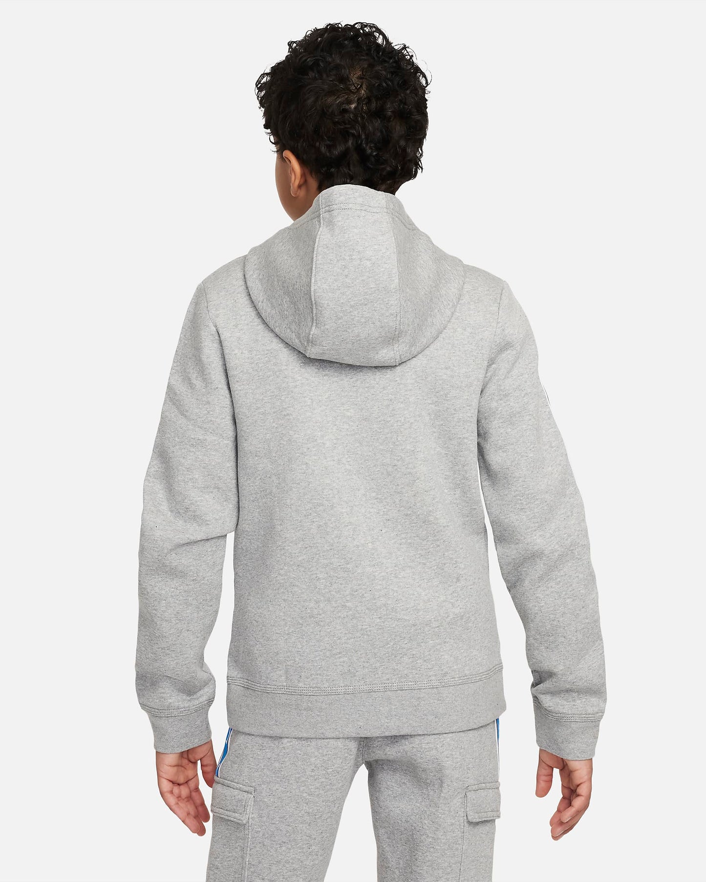 Nike Sportswear Repeat Older Boys' Fleece Pullover Hoodie | Photo Blue