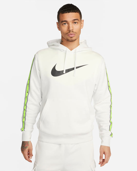 Nike Sportswear Repeat Pullover Fleece Hoodie | White