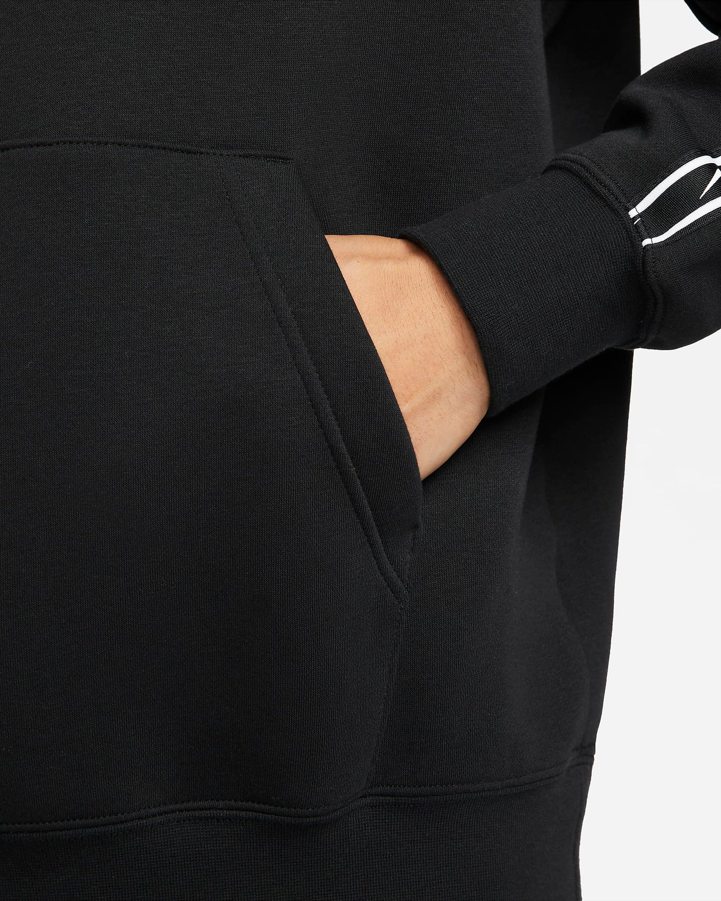 Nike Sportswear Repeat Pullover Fleece Hoodie | Black&White