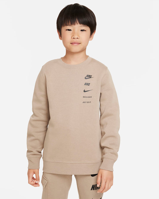 Nike Sportswear Standard Issue Older Boys' Crew-neck Sweatshirt | Khaki