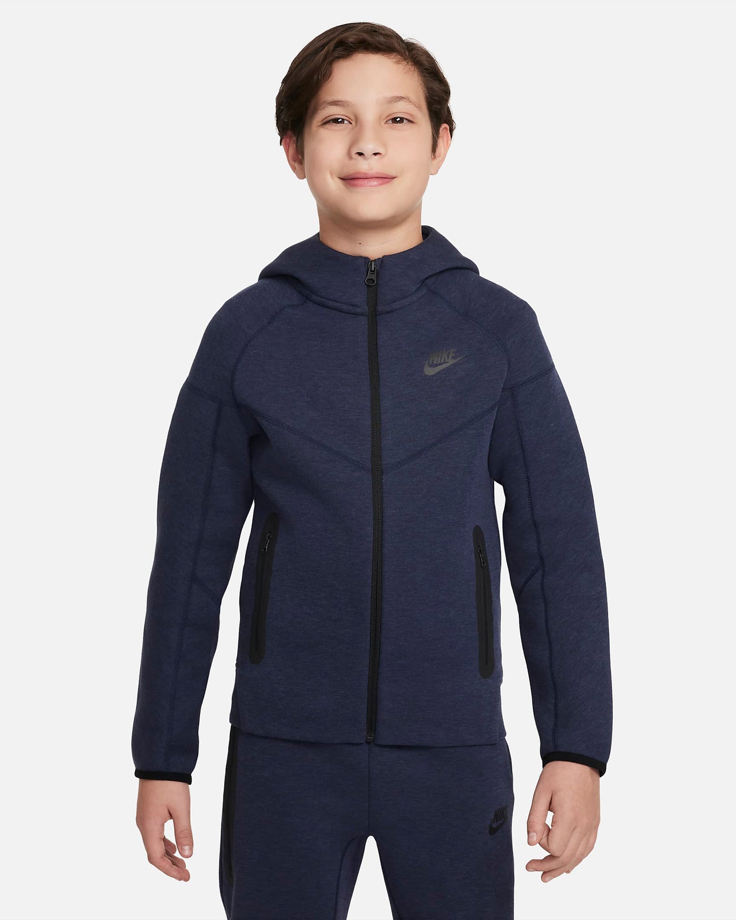 Nike Sportswear Tech Fleece Older Boys' Hoodie | Obsidian Heather