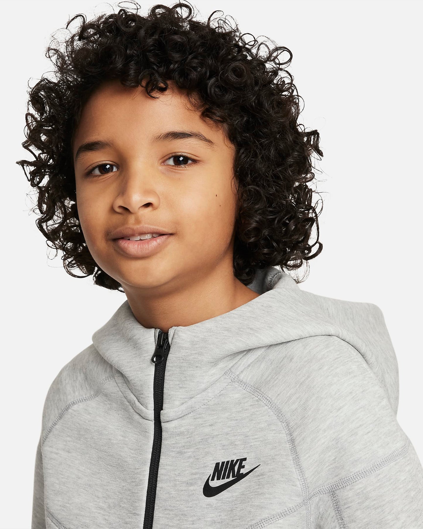 Nike Sportswear Tech Fleece Older Boys' Hoodie | Dark Grey Heather