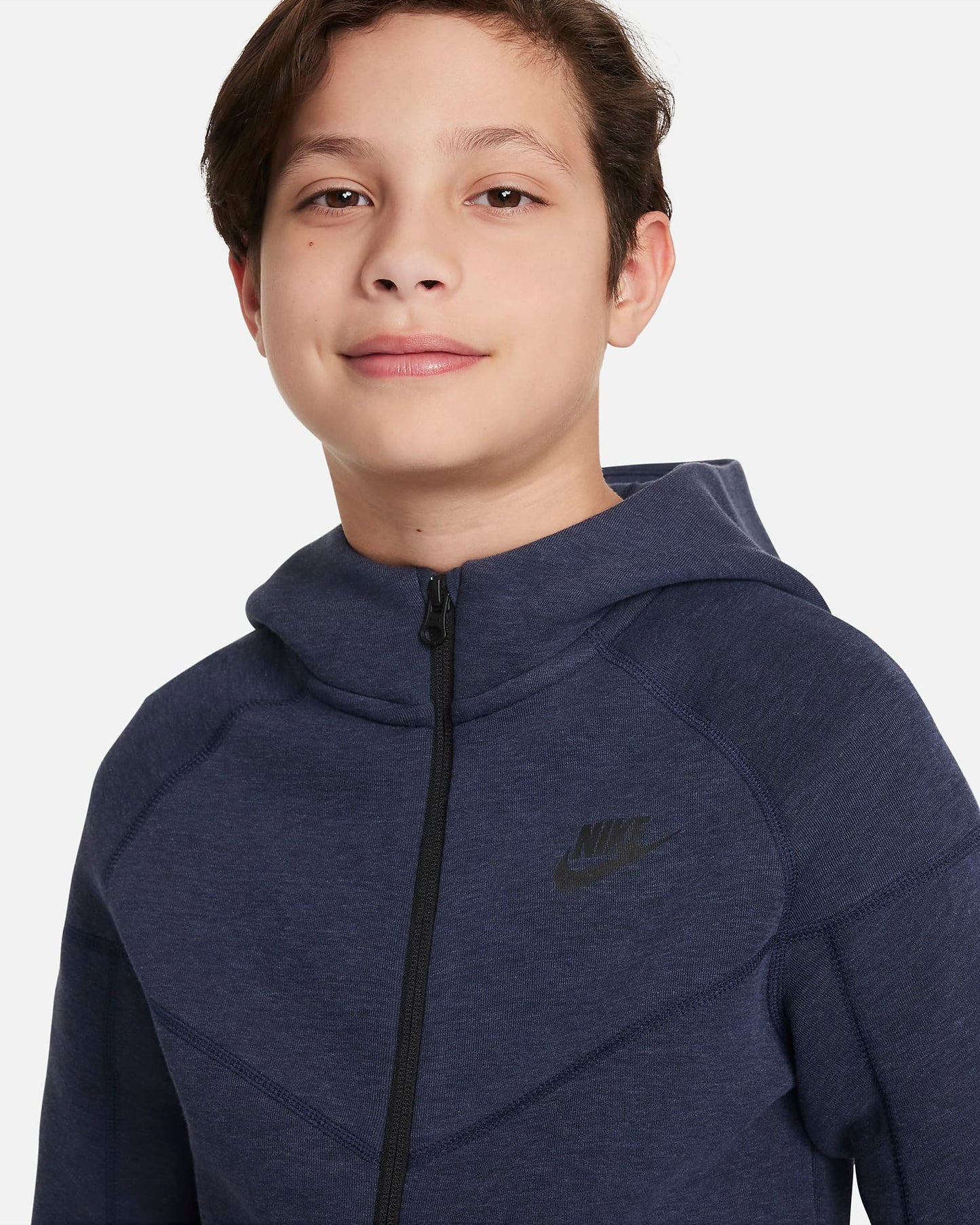 Nike Sportswear Tech Fleece Older Boys' Hoodie | Obsidian Heather