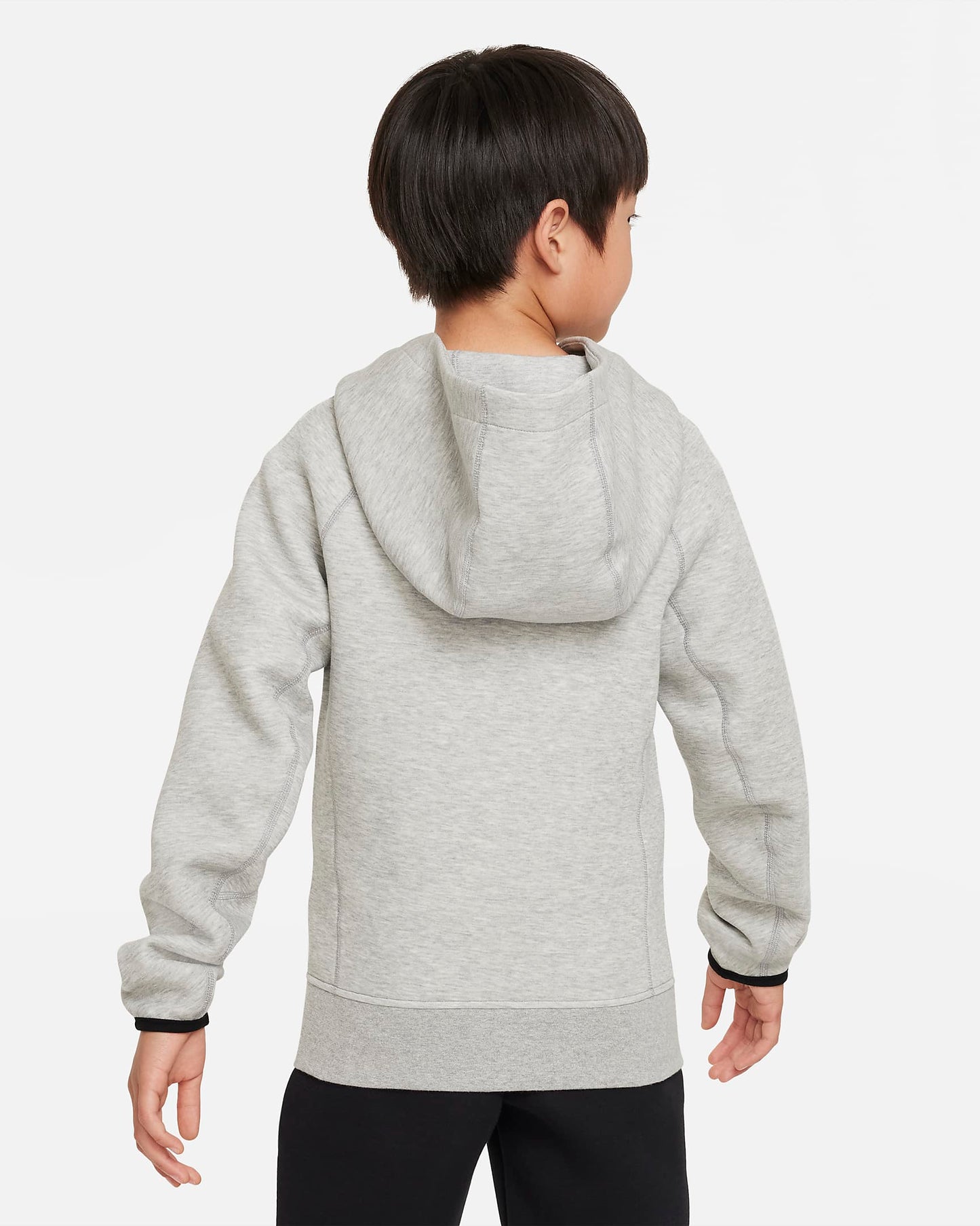 Nike Sportswear Tech Fleece Older Boys' Pullover Hoodie | Dark Grey Heather