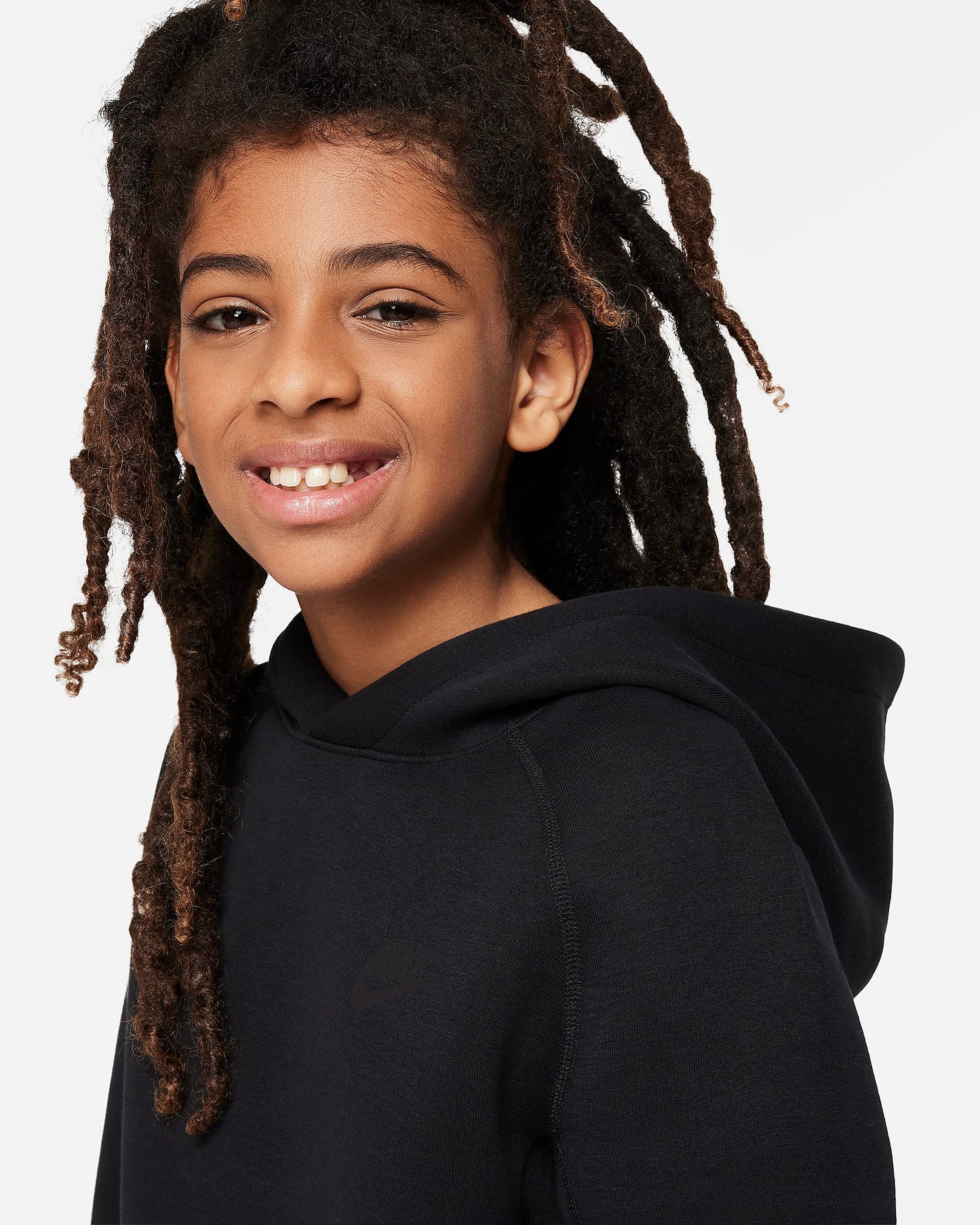 Nike Sportswear Tech Fleece Older Boys' Pullover Hoodie | Black