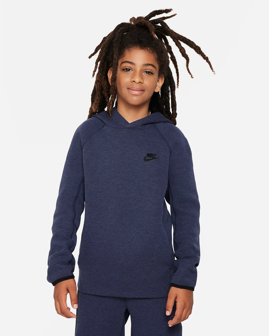 Nike Sportswear Tech Fleece Older Boys' Pullover Hoodie | Obsidian Heather