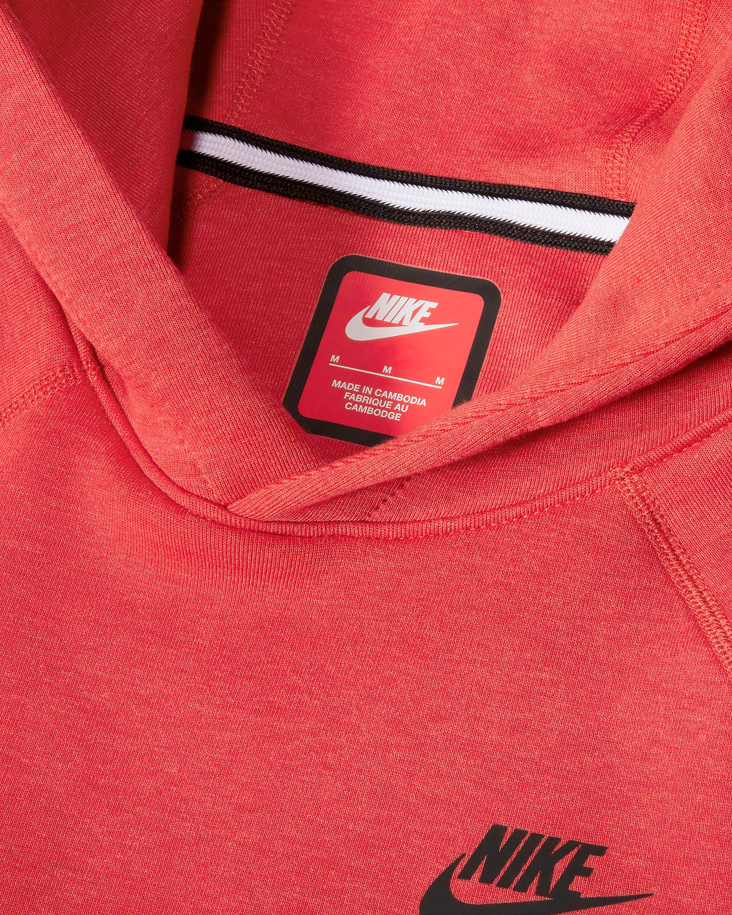 Nike Sportswear Tech Fleece Older Boys' Pullover Hoodie | Light University Red Heather